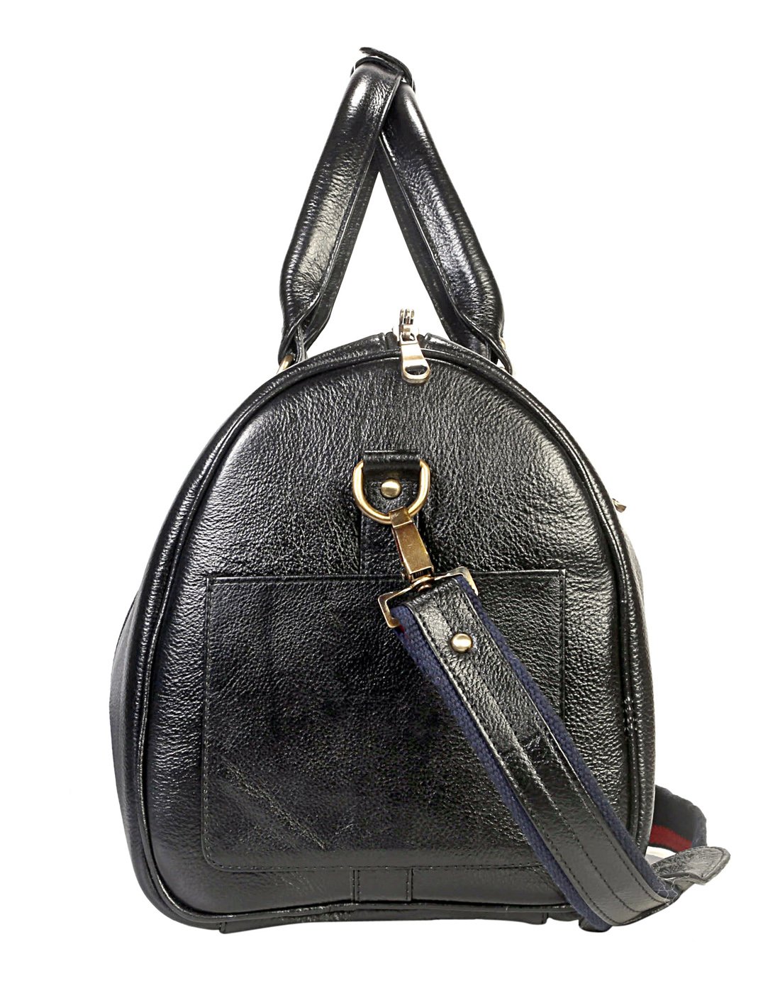 JL Collections Leather 19 Inch Square Duffel Travel Bag 5