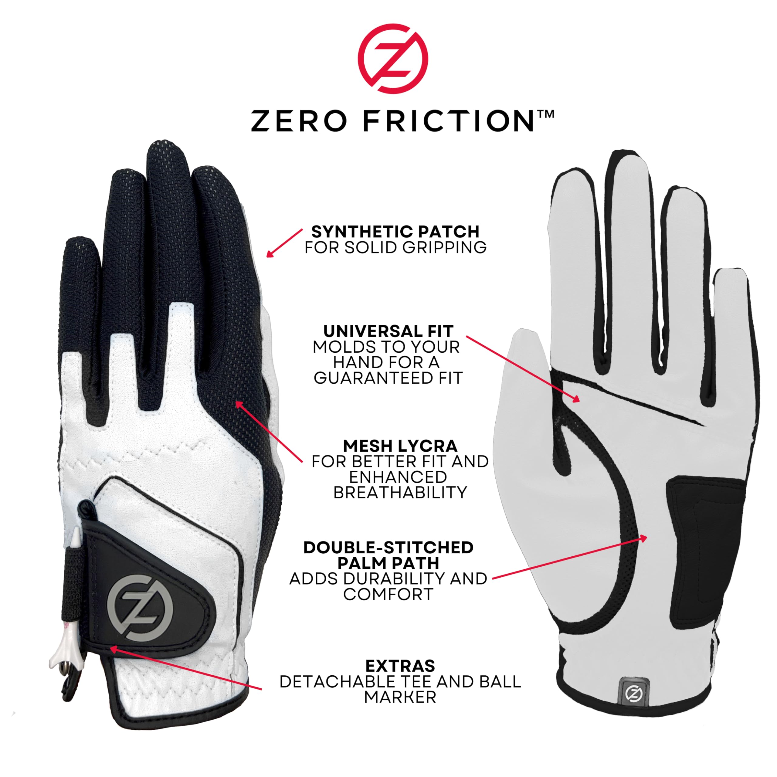 Zero Friction Junior Golf Gloves, Left Hand, One Size Golf, Lime Green 3
