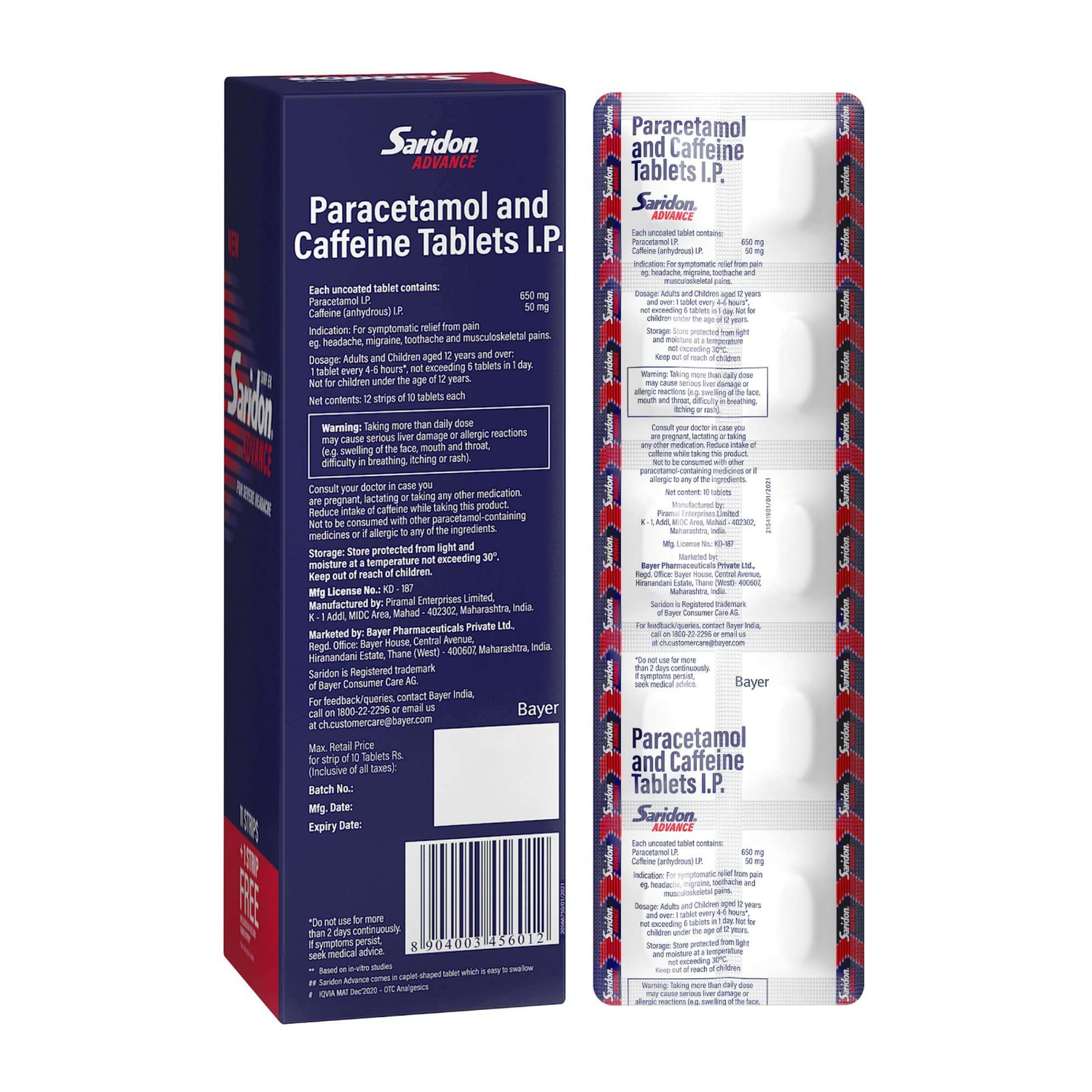 Saridon Advance Tablet for 5 in 1 Pain Relief 4