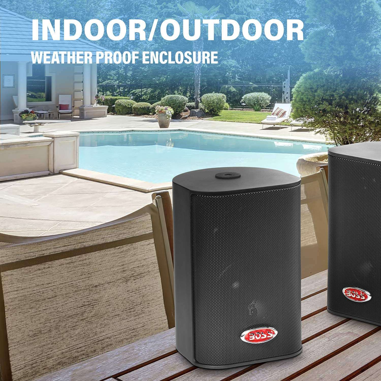 BOSS Audio Systems MR4.3B 200 Watt Per Pair, 4 Inch, Full Range, 3 Way Weatherproof Marine Speakers Sold in Pairs 2