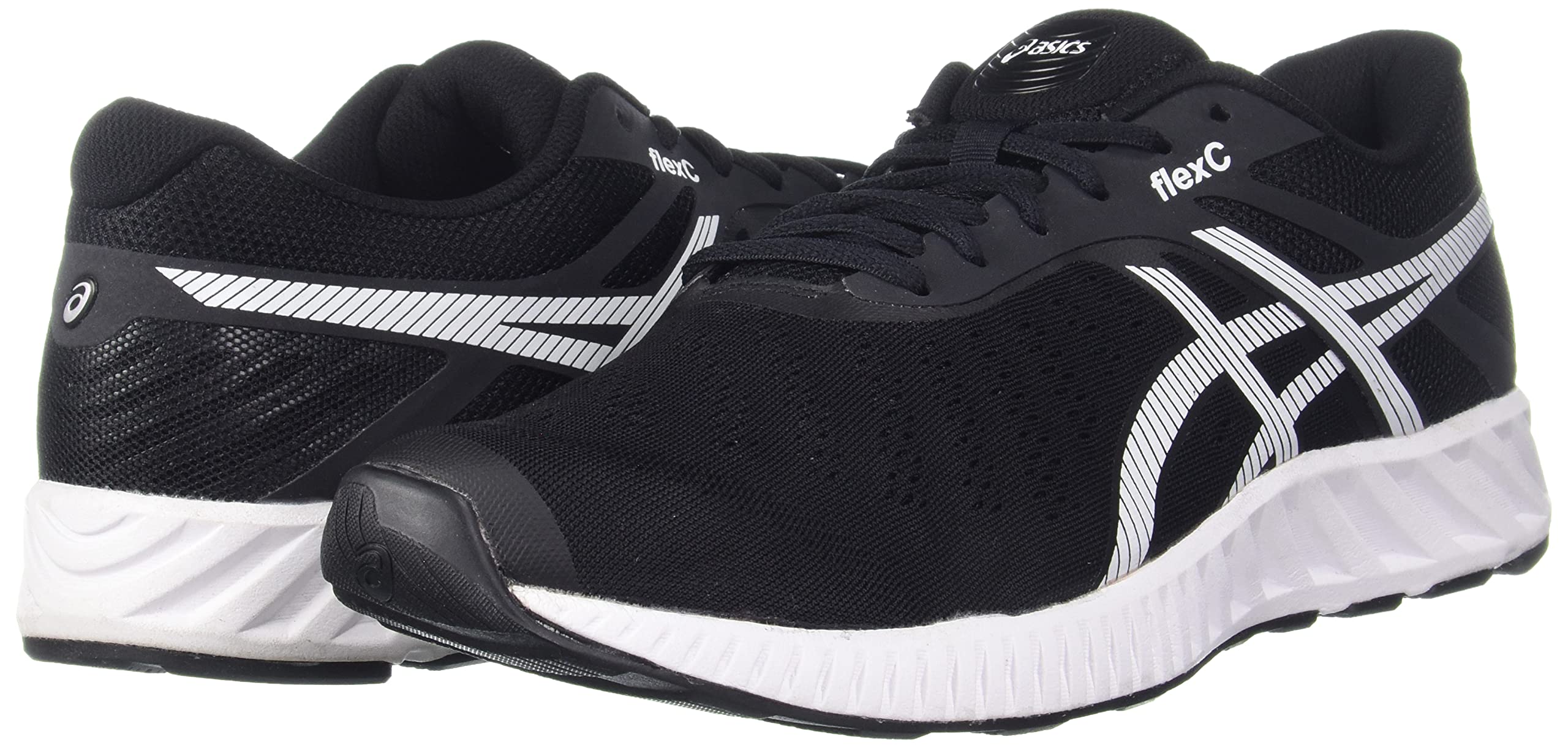 ASICS Mens FLEXC Black/White Sneaker - 6 UK (1201A275.001) 2