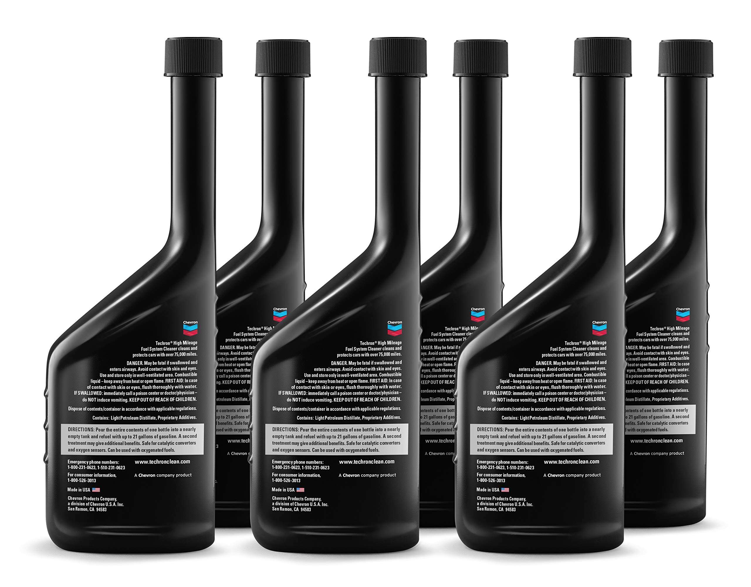 Chevron Techron High Mileage Fuel System Cleaner, 12 oz, Pack of 6 2