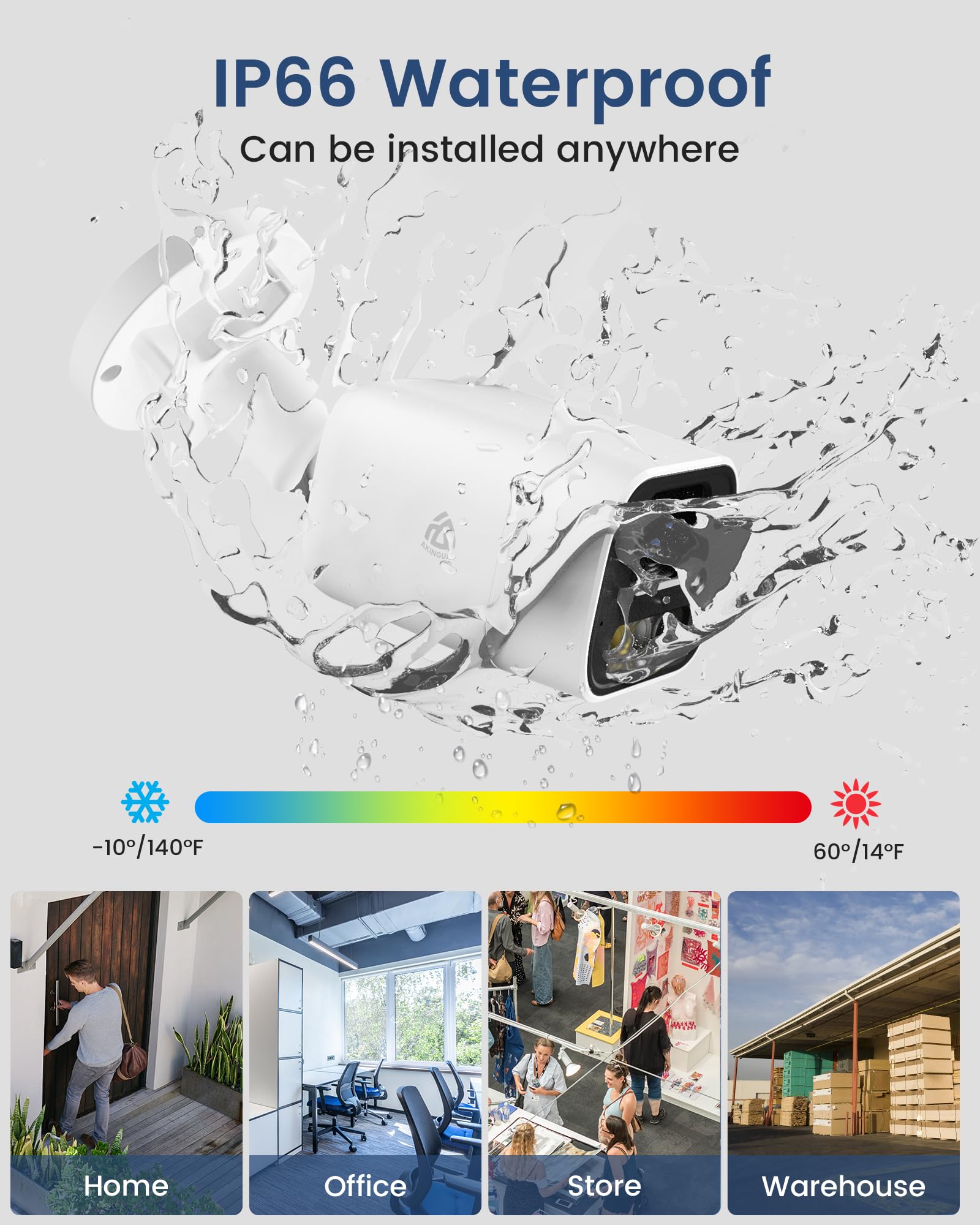 Smart 5MP 8CH Home Security Camera System, 8PCS Wired PoE IP Cameras Outdoor with Person/Vehicle Detection, 4K 8CH NVR with 2TB HDD, Spotlight Siren, 24/7 Recording, 2-Way Talk 4