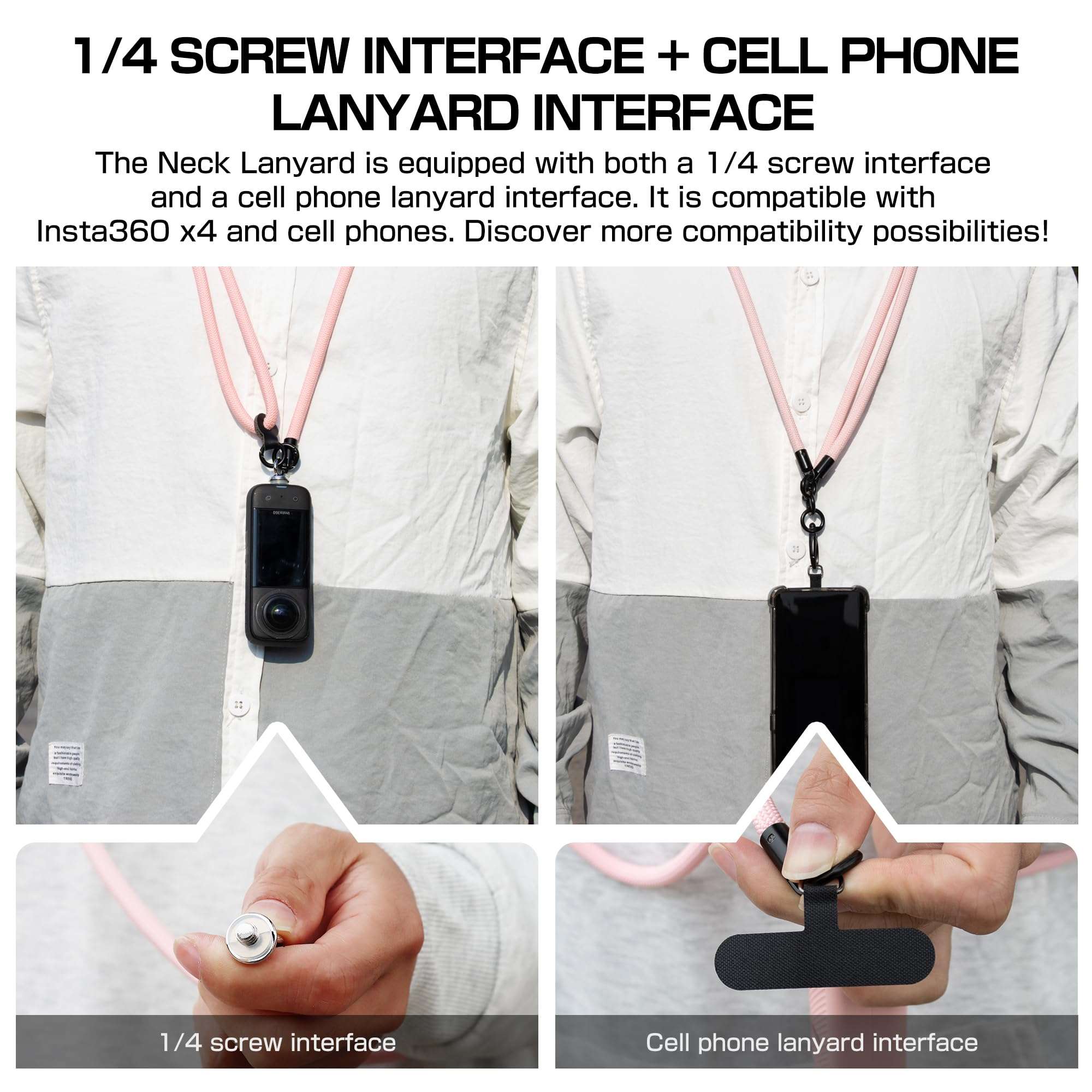 Pocket 3 Silicone Cover, OSMO Pocket 3 Creator Combo Accessories, Full Body Protective Kit with Camera/Battery Grip/Lens Covers, Microphone Cover, Threaded Handle Cover & Lanyard(Pink) 6