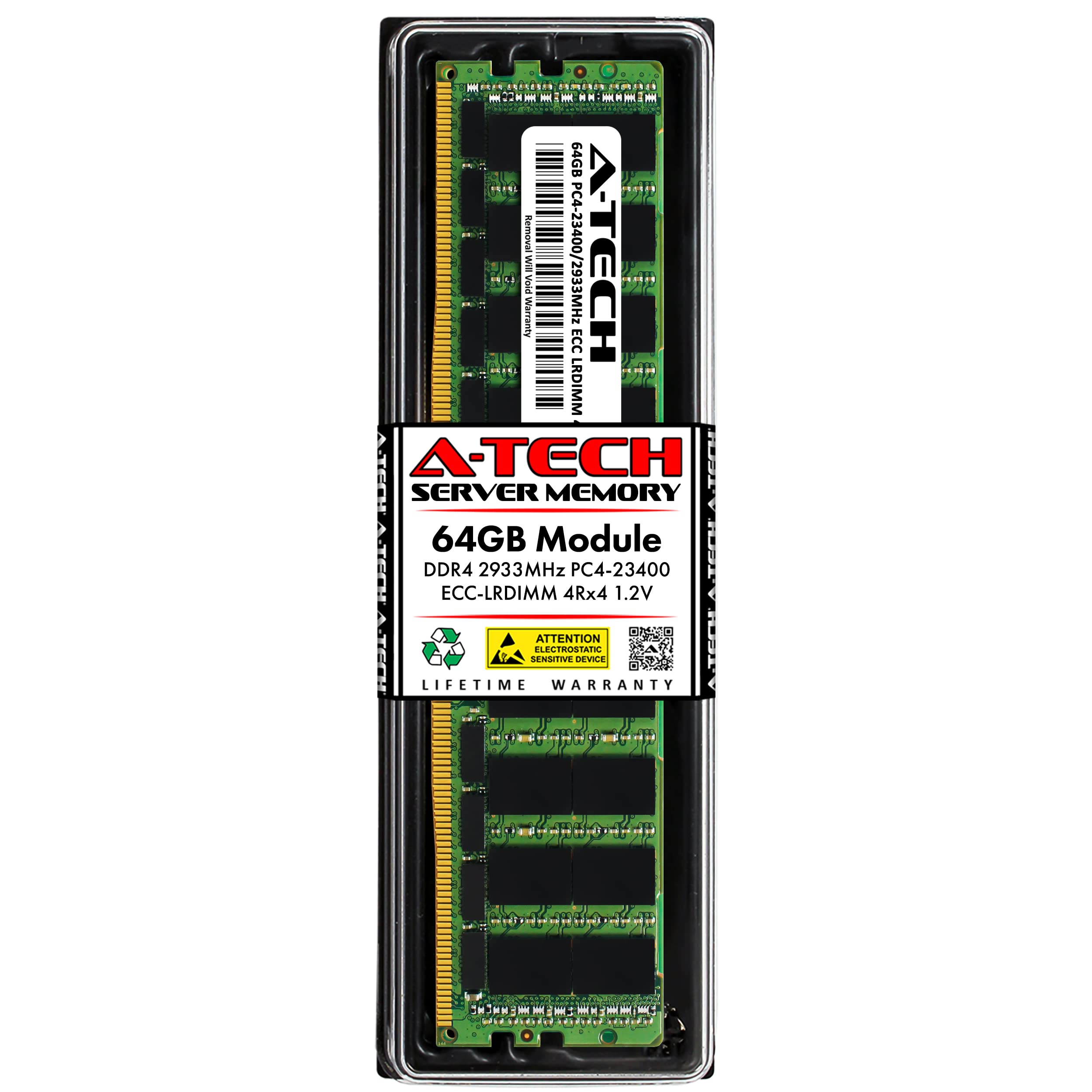 A-Tech 64GB RAM for Apple Mac Pro 2019 | DDR4 2933MHz PC4-23400 ECC LRDIMM 4Rx4 1.2V 288-Pin Load Reduced DIMM Memory Upgrade 1