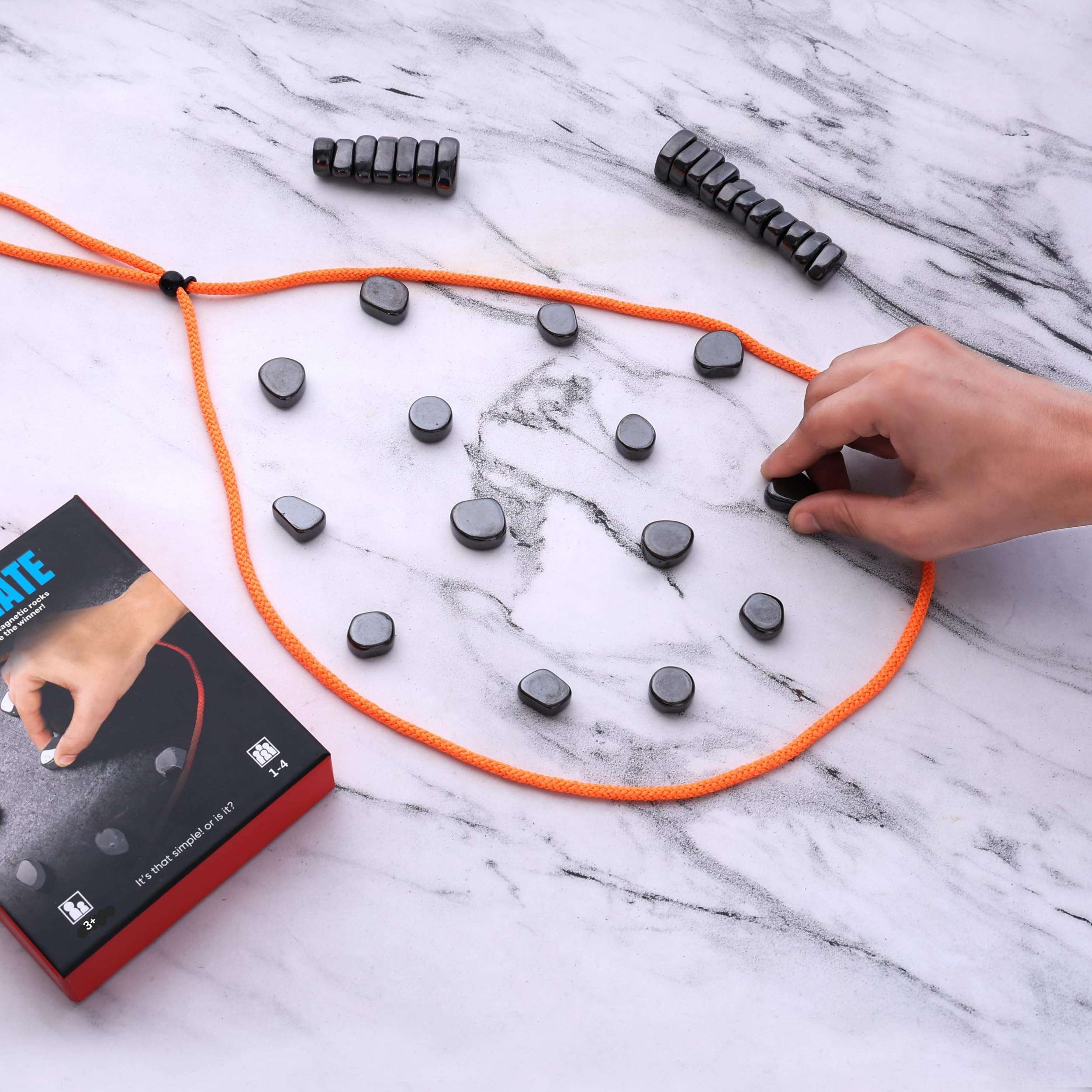 MAGMATE Original Magnetic Board Game – Ages 3+ Fun Strategy & Educational Game for Kids & Adults – Includes 24 Irregular Magnets, Rope, Travel Pouch – Portable Puzzle for Family & Travel (Classic) 5