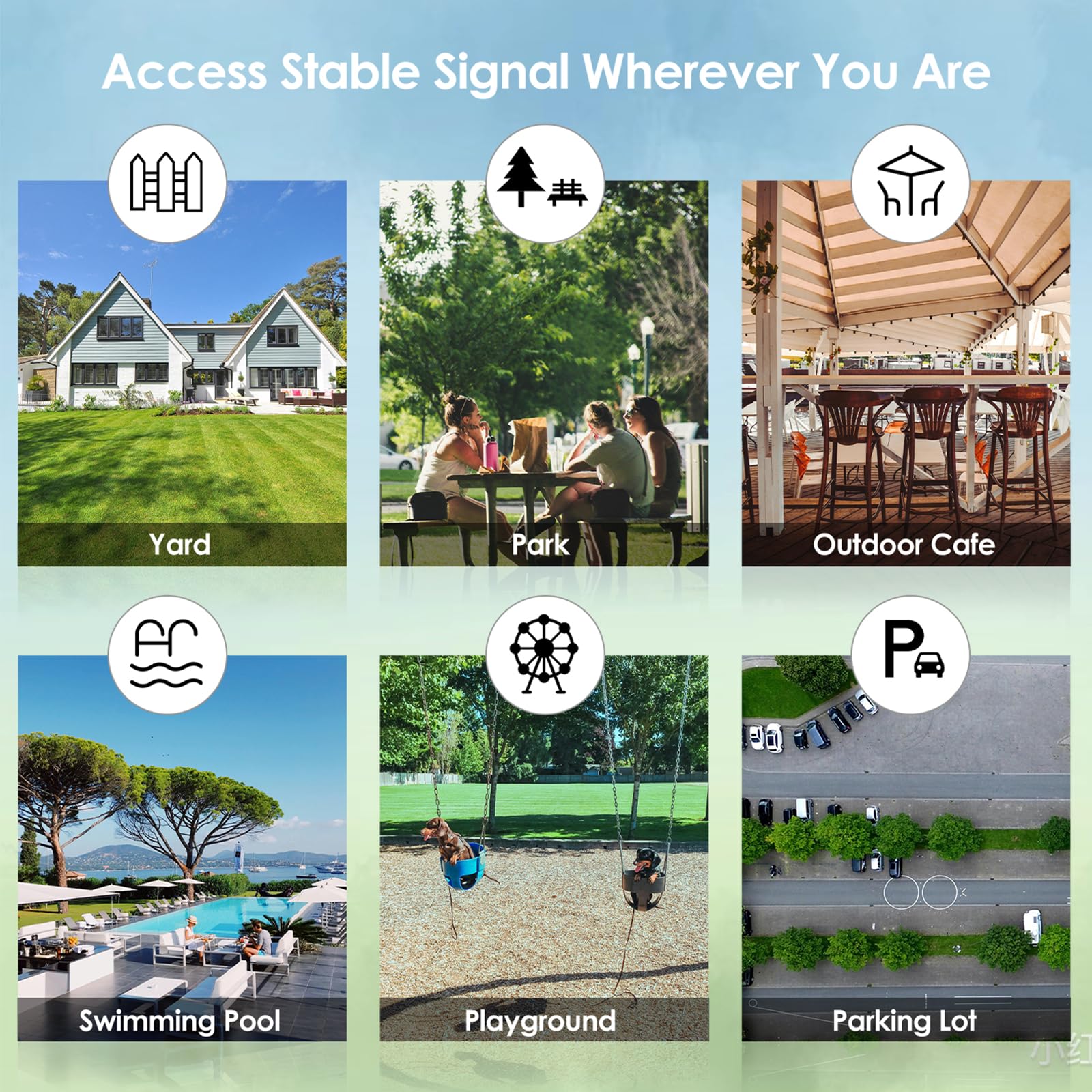2025 AX3000 Outdoor WiFi 6 Extender, WAVLINK Long-Range WiFi Repeater/Access Point with Dual Band/PoE/IP67 Waterproof/6 x 7dBi Antennas, Supports Up to 256 Devices for Garage, Yard, RV,Farm 6