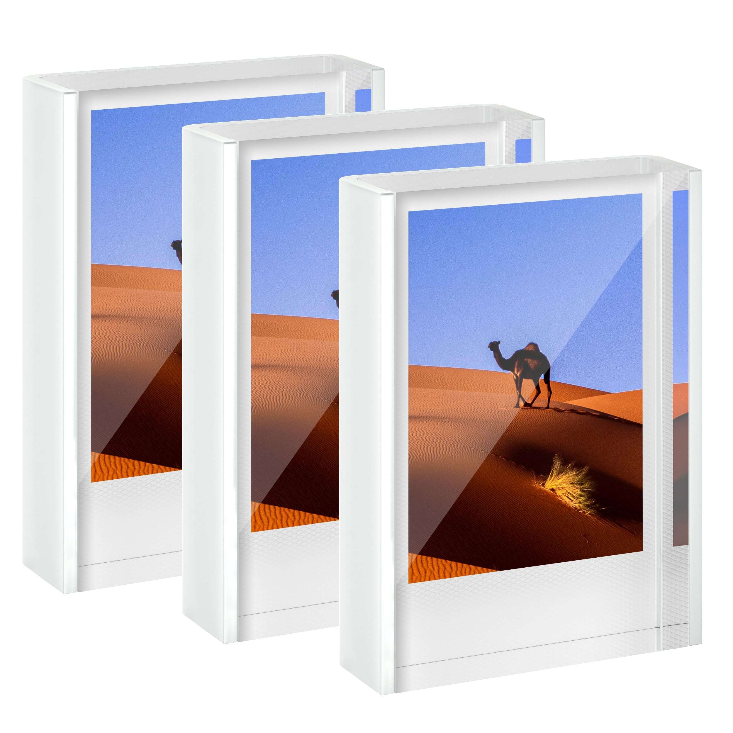 Grarry Instax Mini film Frame, Polaroid Picture Frame Compatible with Fujifilm Instax Mini Film Polaroid Film, 2x3 Instax Mini Photo Frames, Frame for Polaroid Photos 3 Pack 1