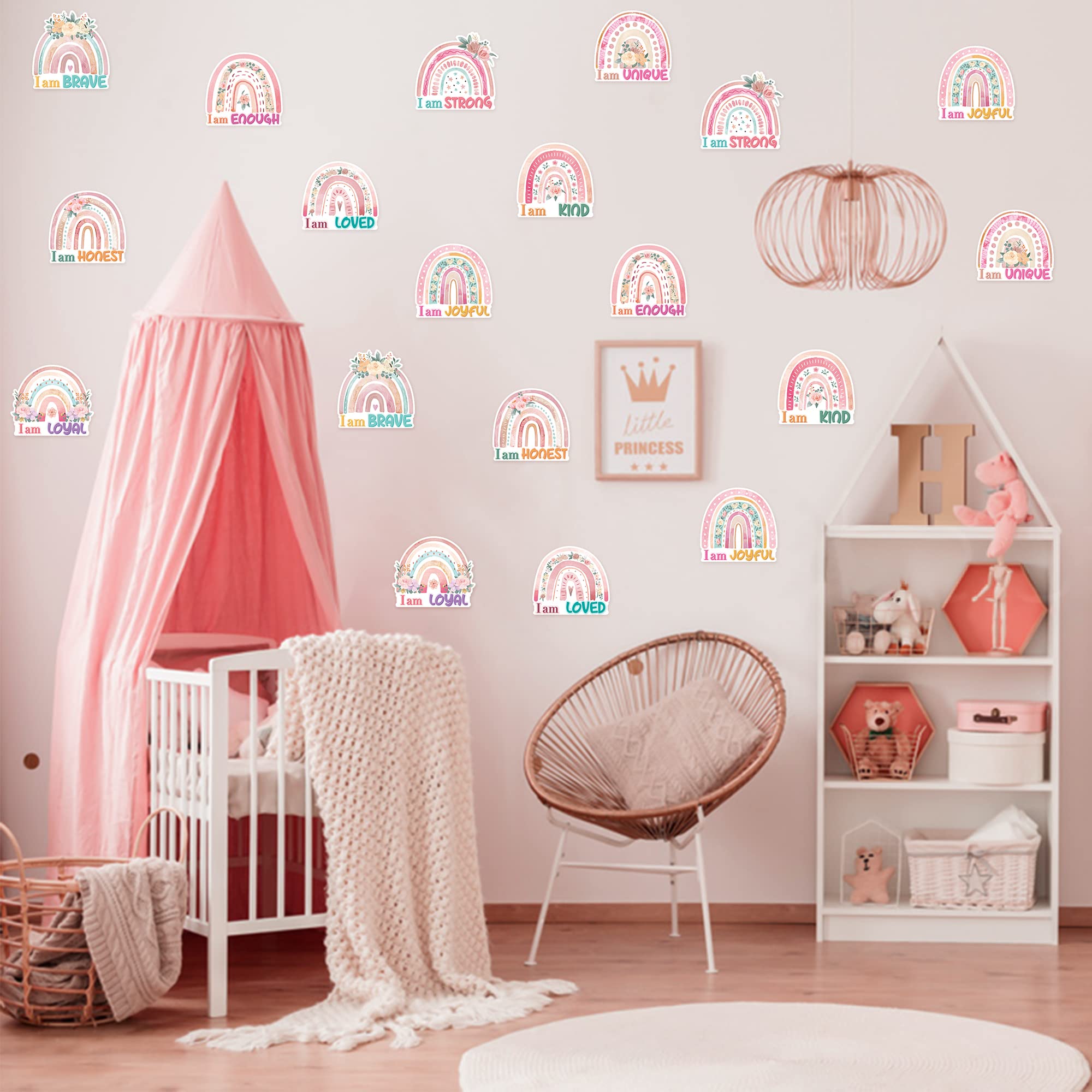 CY2SIDE Motivational Cutouts Bulletin Board - 63pcs Boho Rainbow Positive Sayings Cutouts with Flower Growth Mindset Inspirational Quotes for School Classroom Bulletin Board Decoration 6