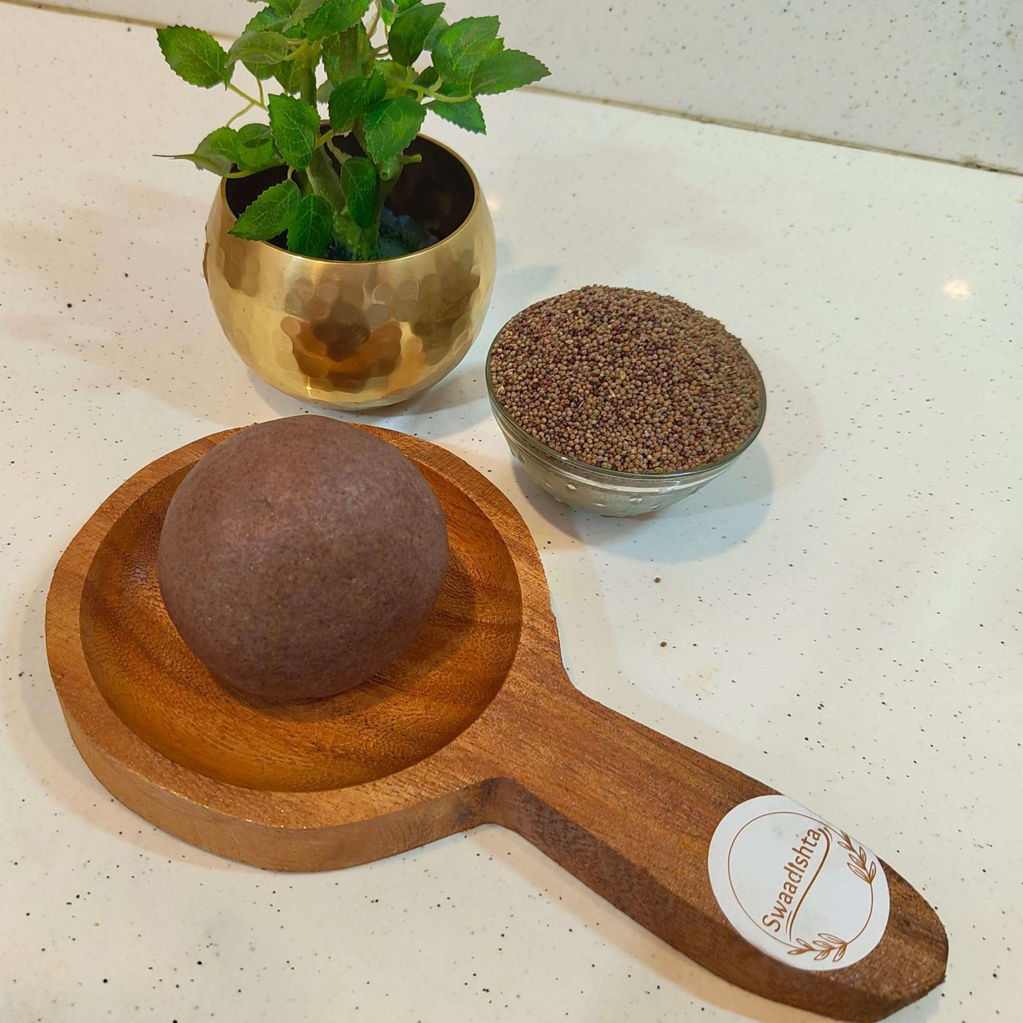 Ragi Ball Making Wooden Spoon | Ragi Mudde/Millet Ball Maker | ರಾಗಿ ಮುದ್ದೆ | 26cm Length 3