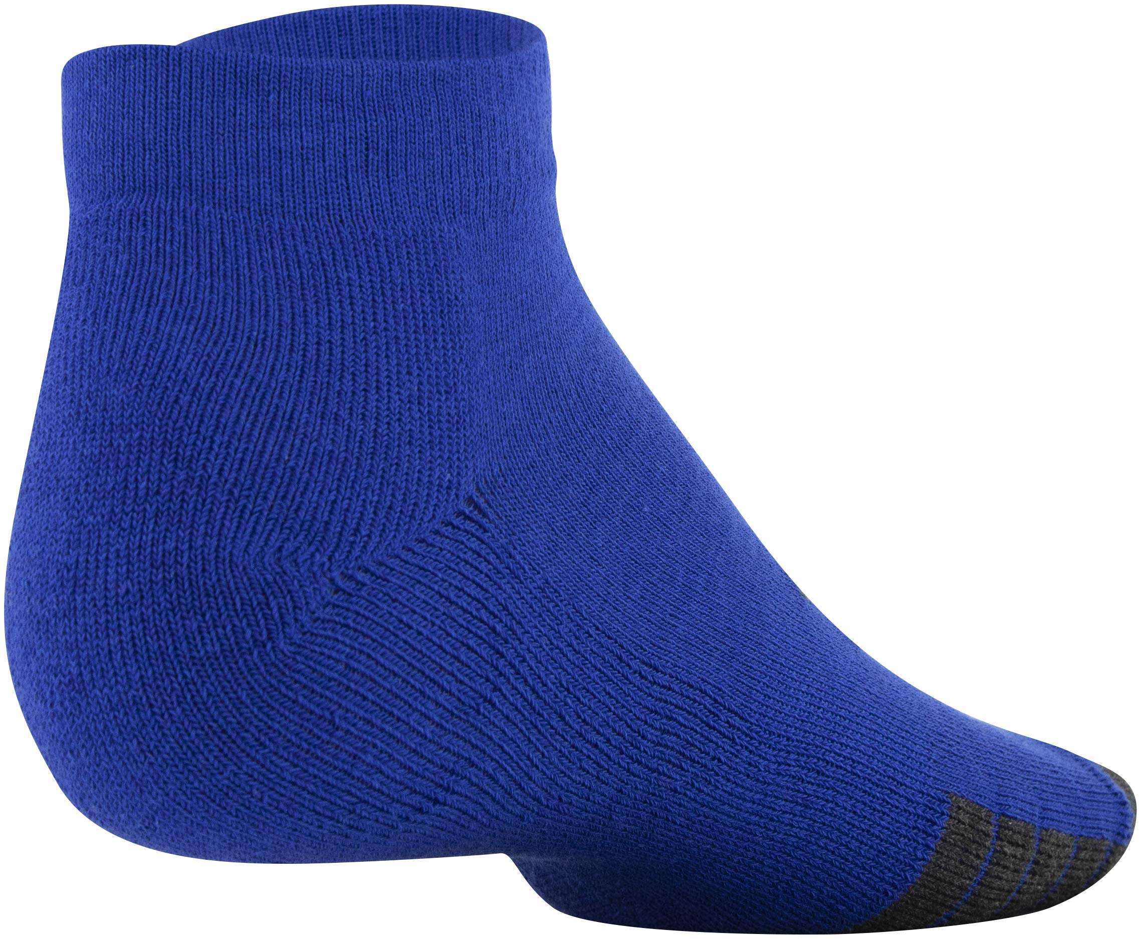 Under Armour Adult Performance Tech Low Cut Socks (3 and 6 Pack) , Royal Assorted (6-Pairs) , X-Large 4