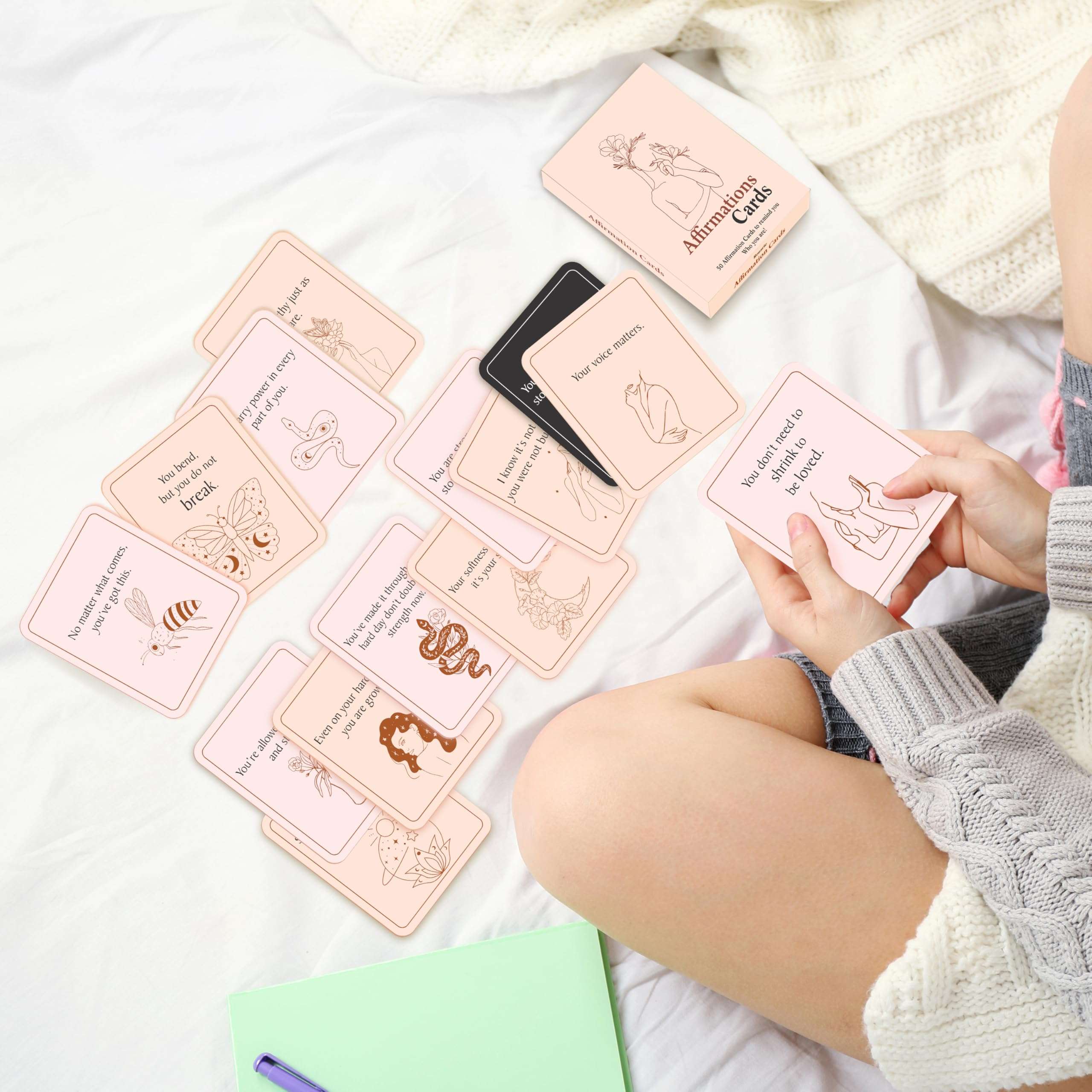 True Flair Positive Affirmations Cards for Women Daily Affirmation for Self Care and Meditation, Unique Gift For Men and Women (To Remind Who You Are) 6