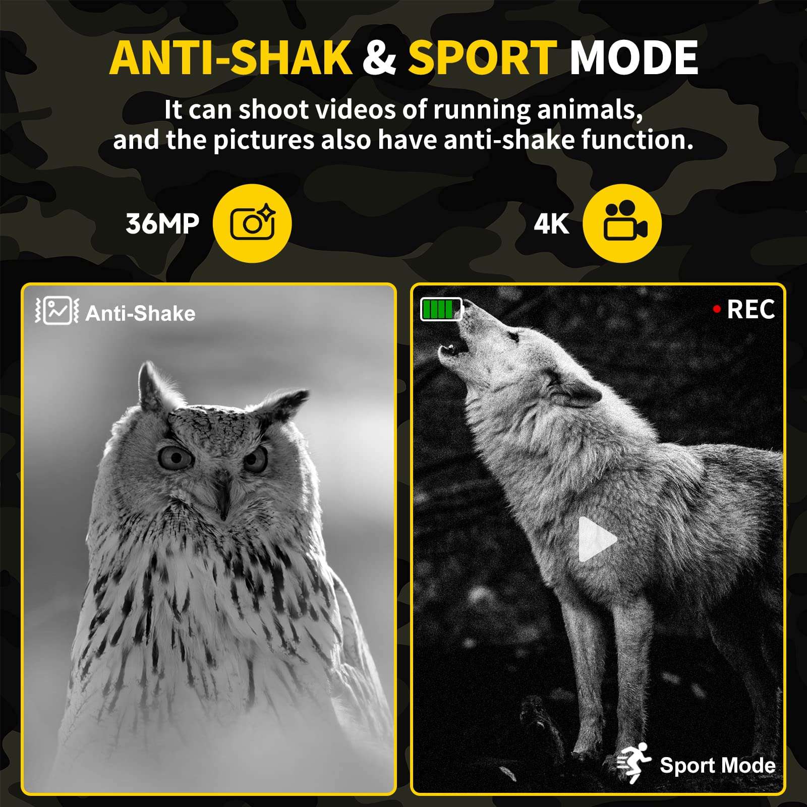 Night Vision Goggles - 4K Night Vision Binoculars for Adults, 3'' HD Screen Binoculars can Save Photo and Video with 32GB TF Card, Camouflage 6