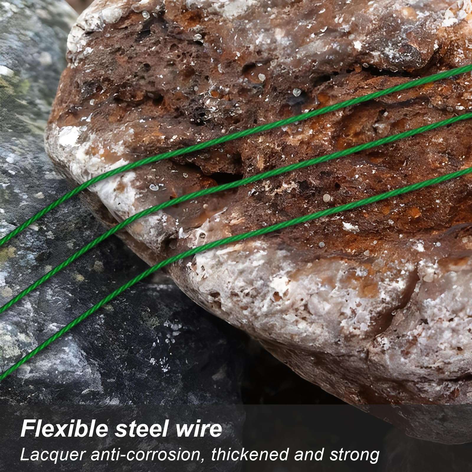 Conskyee Fishing Wire Leaders,150LB 19.7Inch Stainless Steel Leader Line, Saltwater Fish Leaders with Swivels and Snaps Connect Fishing Gear and Tackle, for Lures Bait Rig or Hooks, 10Pcs 6