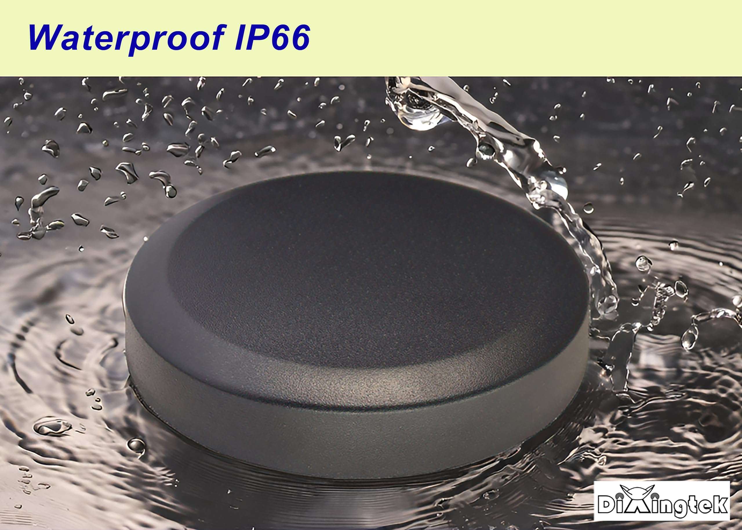 Dixingtek Waterproof Diameter 81mm 4g LTE 2x2 mimo 2 in 1 Combined SMA Male Antenna Screw mounting 2 Meters Cable, Compatible with Charging Station and Other IoT Devices Discotic Antenna 3