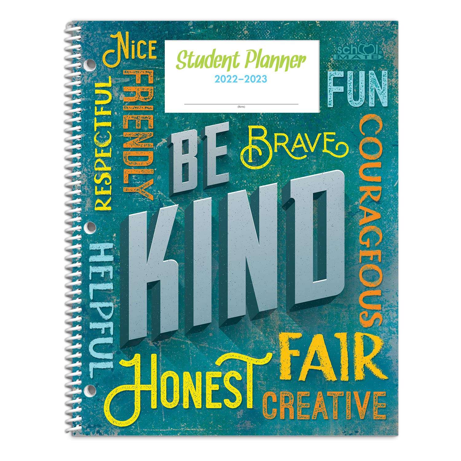 Dated Elementary Student Planner for 2022-23 Academic Year, School Mate Brand, 8.5"x11" Weekly Matrix Format 1