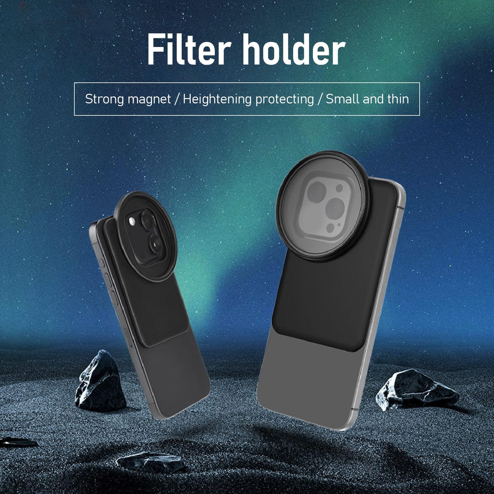 Phone Lens Filter Magnetic Holder, Universal Mount Adapter 67mm for iOS Phone Camera Accessories, Strong Magnetic Attraction, Deformation Resistant, Secure to Use (6.1in 33g/1.2Oz) 6