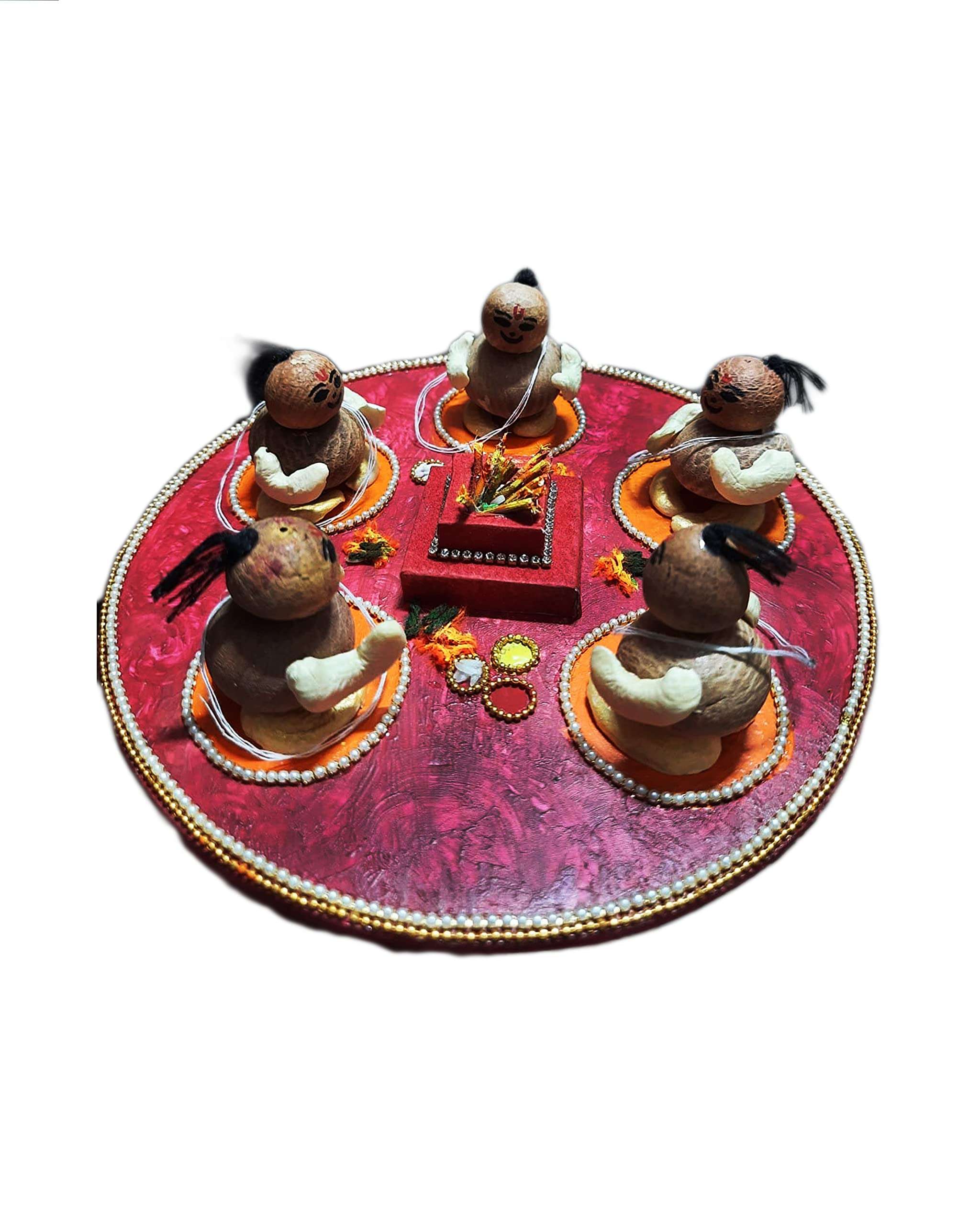 Rukhwat - Set of 3 Items, Tulsi Rundavan,Thali & Bhatji 5