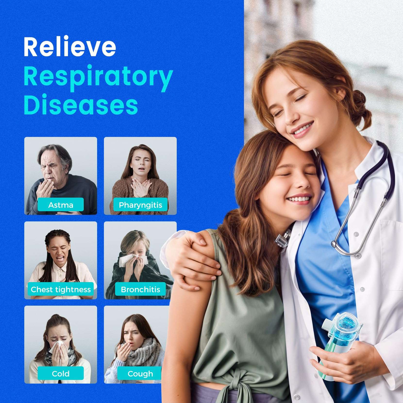 Dornvap Nebulizer, Portable Nebulizer Machine for Kids and Adults, Nebulizer Machine,The USB Rechargeable Handheld steam Inhaler Great for Travel, Office & Home Analysis 3