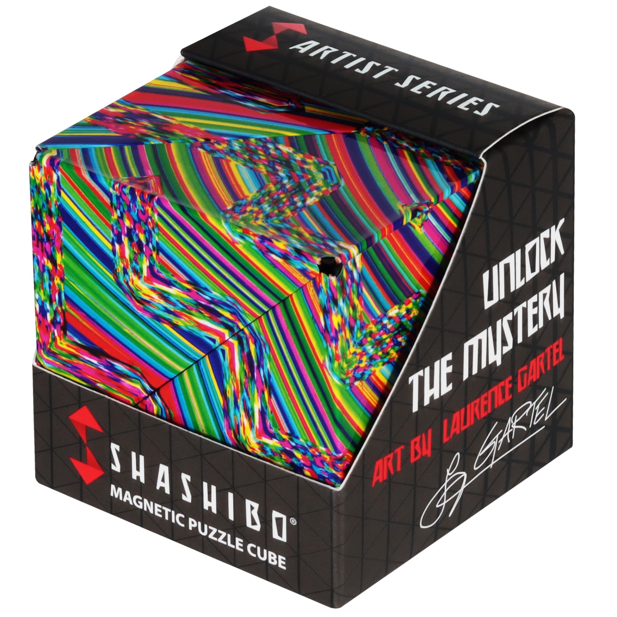 SHASHIBO Shape Shifting Box - STEM Magnetic Fidget Cube That Transforms Into Over 70 Shapes, Download Fun in Motion Toys Mobile App (Water Color)
