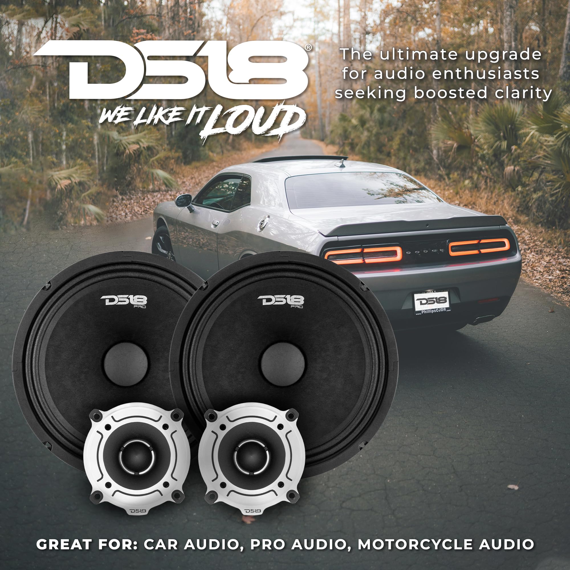 DS18 Audio Upgrade Bundle - 2X 10 Midrange Loudspeakers + 2X Super Tweeters - Elevate Your Car Stereo Sound System with Power and Precision 4