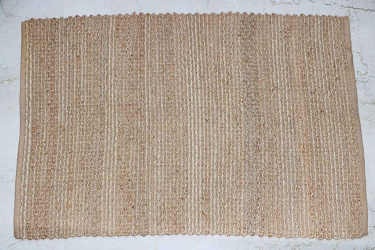 THE HOME TALK Natural Handcrafted Braided Jute Rug-150X240CM|Traditional Carpet for Living Room,Kitchen,Entryway,Bedroom,Dining Room|Rustic Bohemian Decor|Durable,Anti-Skid Carpets for Centre Table 3