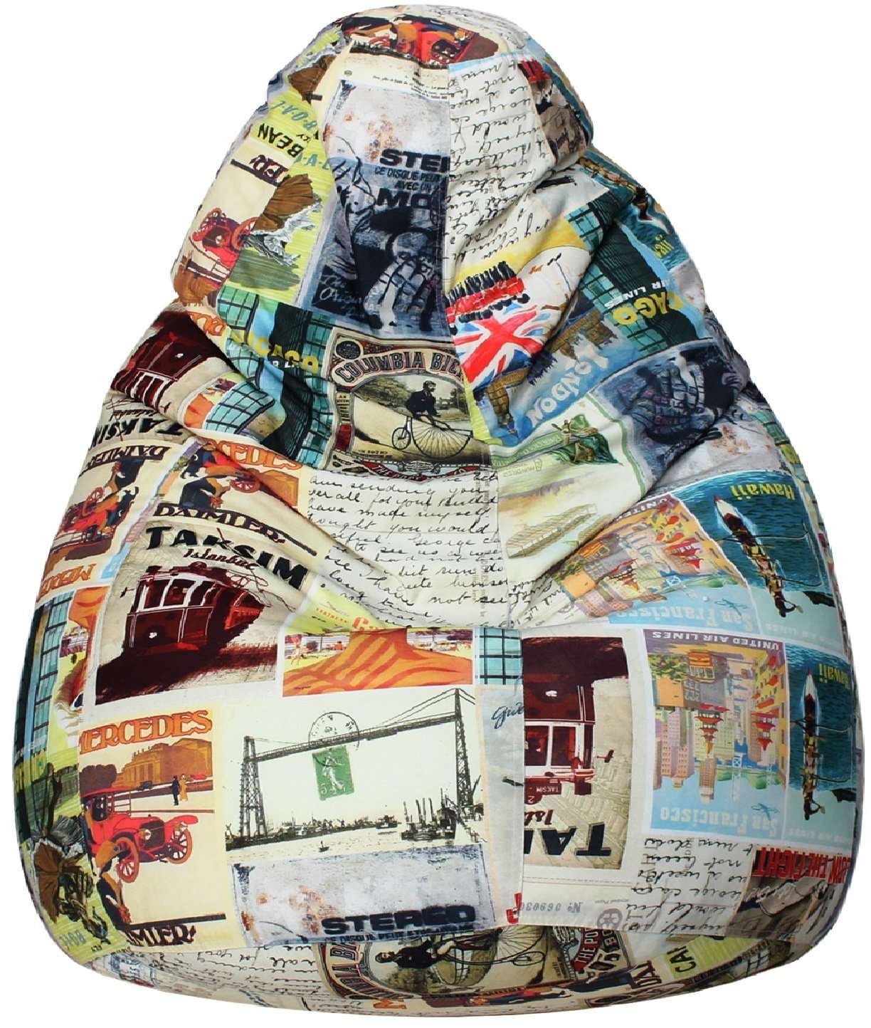 Sattva Classic Travel Buffs XXXL Size Bean Bag Cover Without Beans - Travel 4