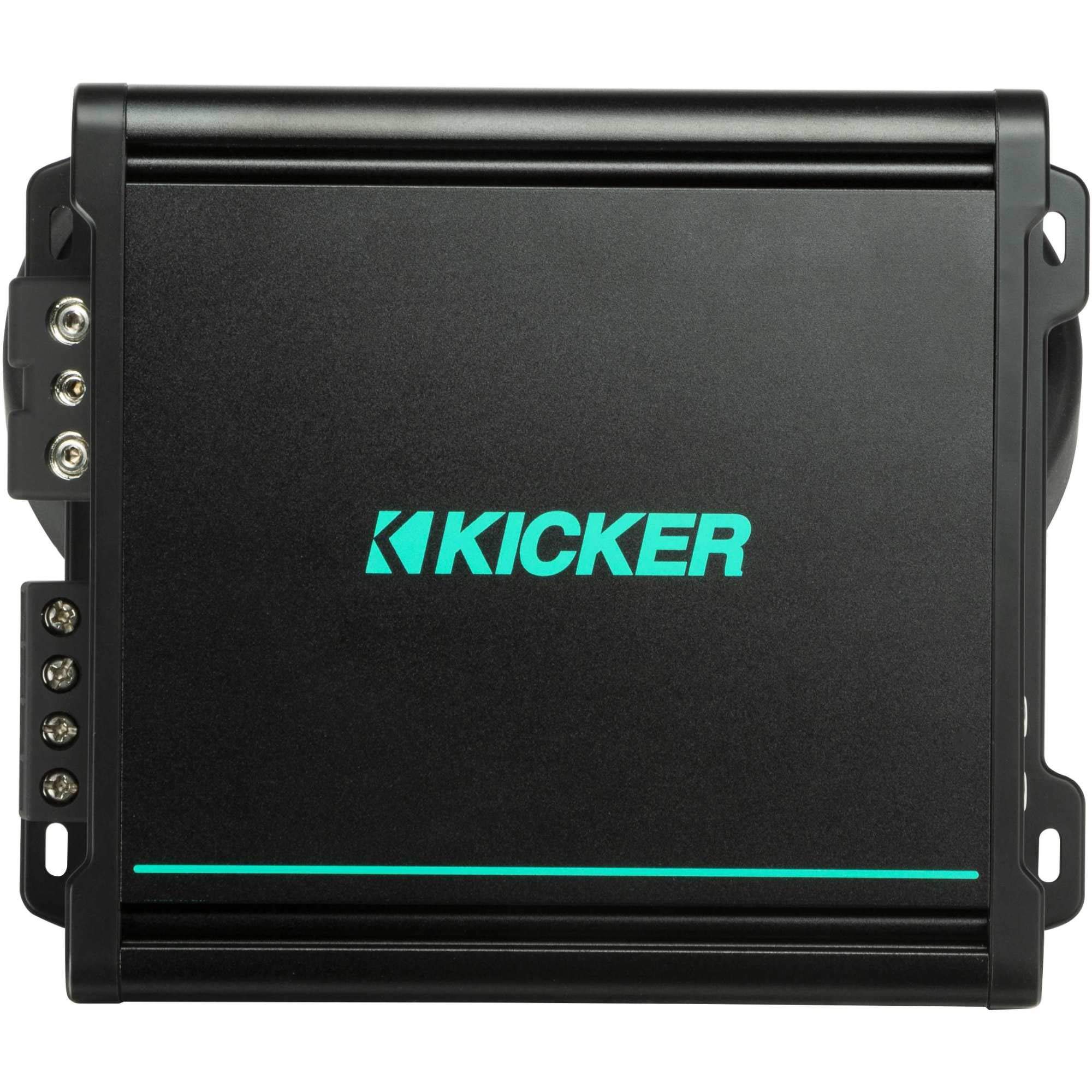 Kicker 51MWLE104 - MWE 10-Inch Loaded Premium Marine Sub Encl w/Passive Radiator 4ohm & 48KMA8001 Marine Amp Bundle 6