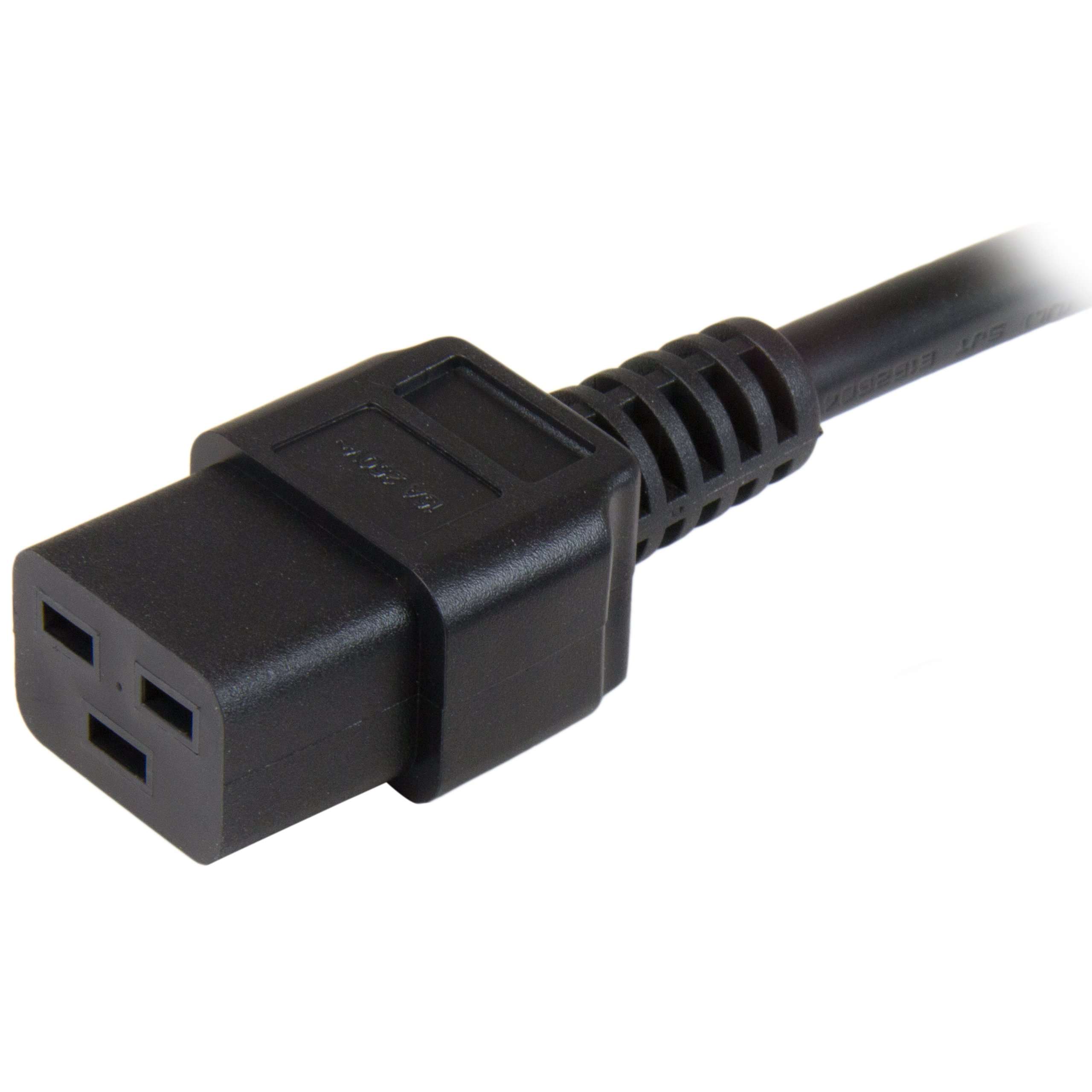 StarTech.com 3 ft Heavy Duty 14 AWG Computer Power Cord - C14 to C19 - 14 AWG Power Cable - IEC 320 C14 to IEC 320 C19 Power Cord (PXTC14C19143) 2