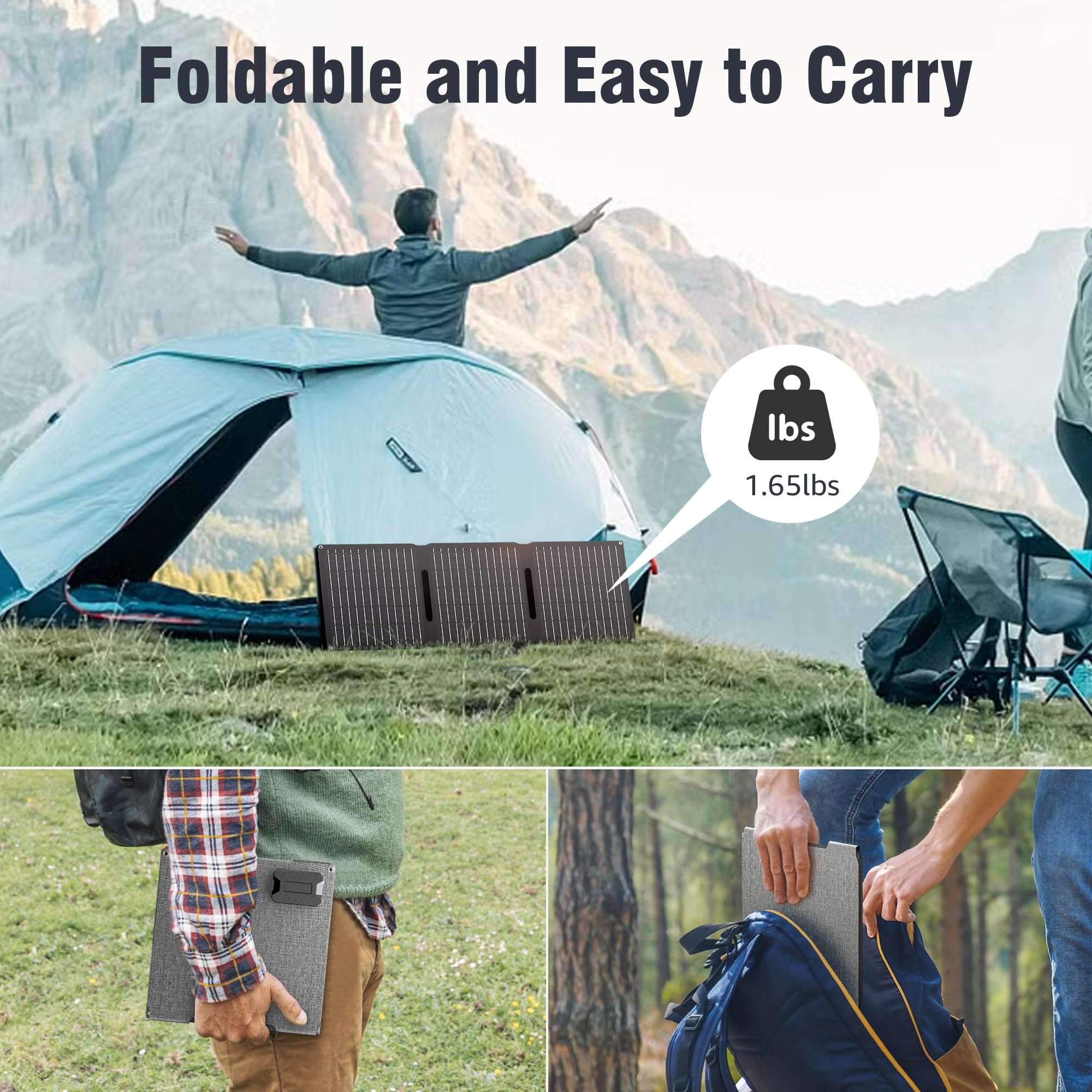 ZeroKor Portable Power Bank with AC Outlet, 110V Portable Laptop Battery Bank with Solar Charger Backup Power Source for Outdoor Smart Devices Tent Camping Backpacking Emergency 6