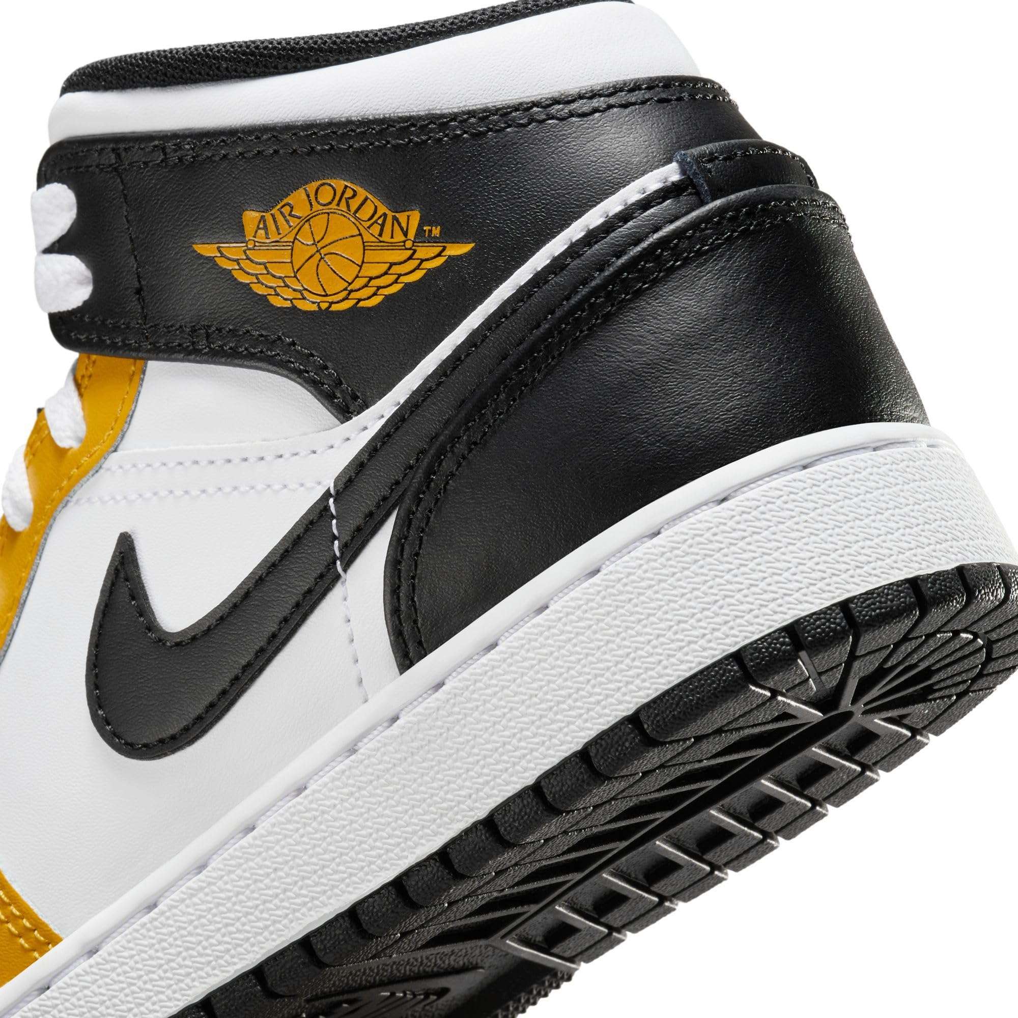Jordan Big Kid's 1 Mid Yellow Ochre/Black-White (DQ8423 701) - 6.5 6