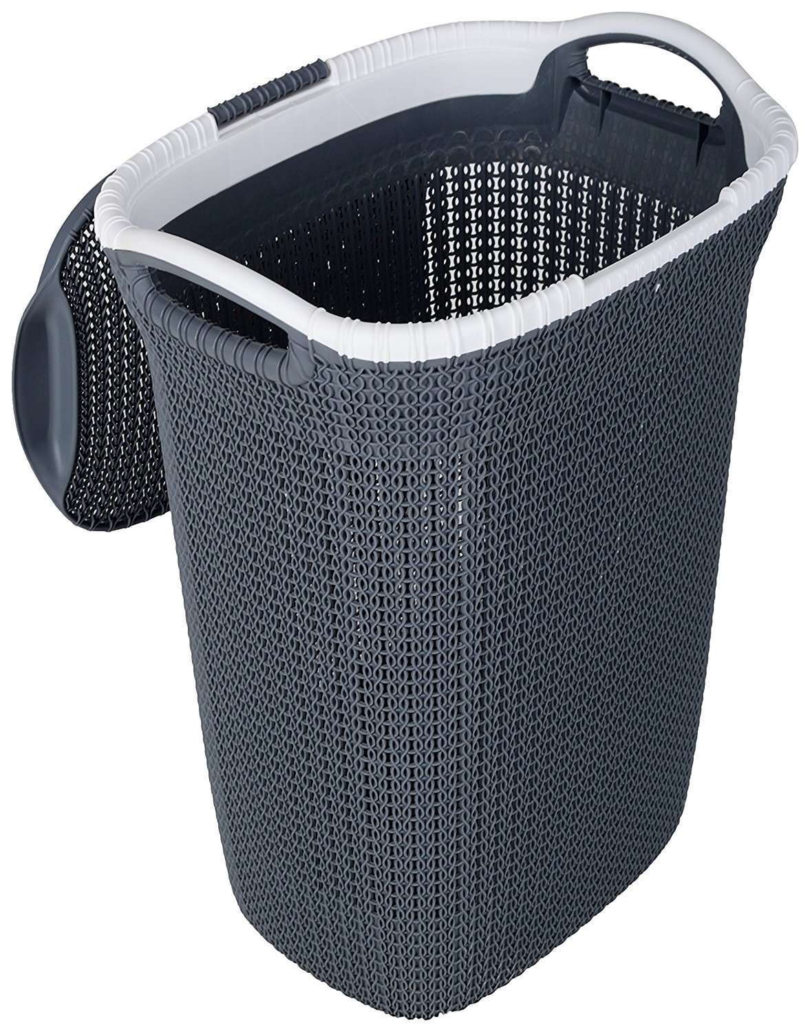 Nayasa Plastic Multipurpose Laundry Basket/Laundry Bag, Grey (NB32311) 5