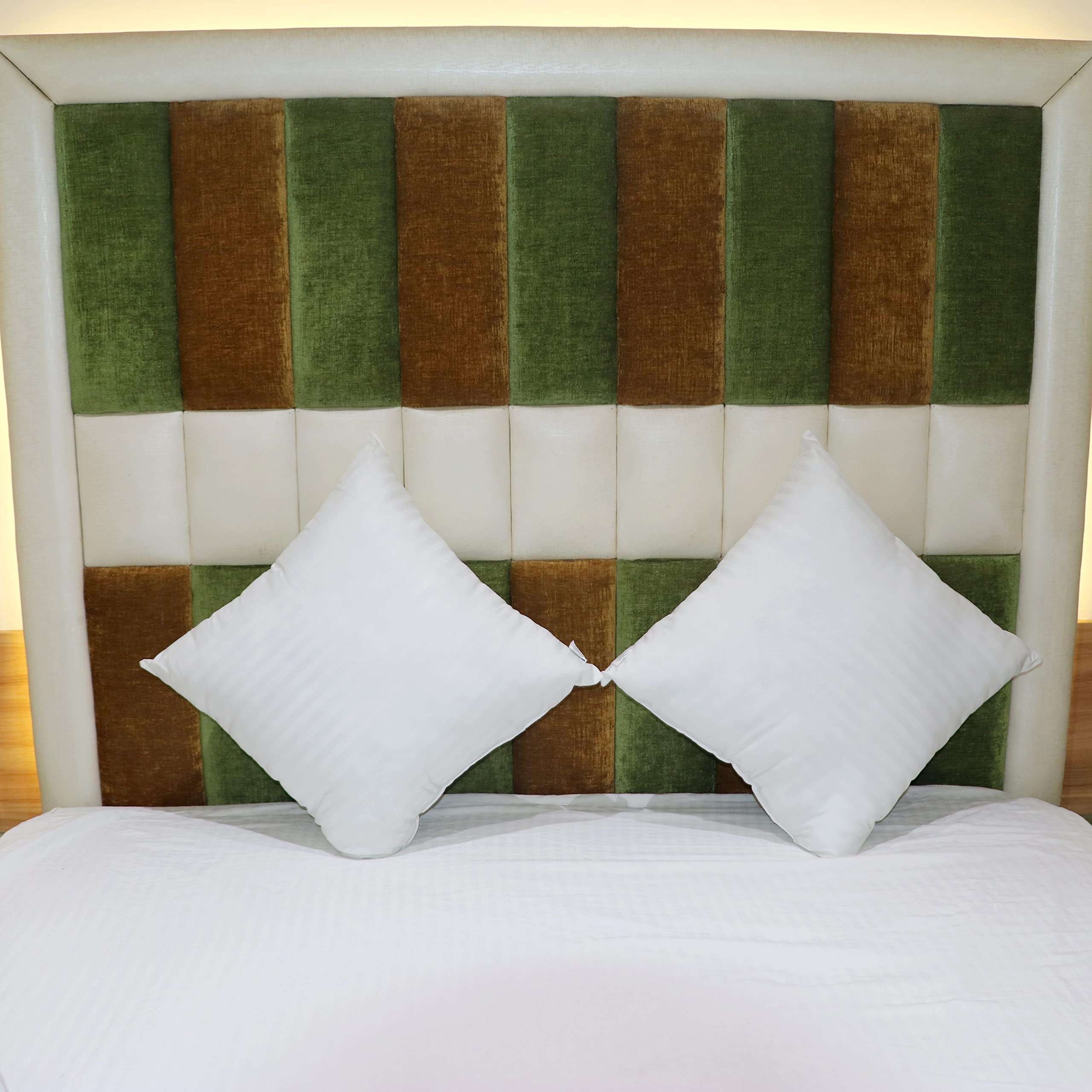 Hoolloomooloo Square Pillow 20x20 Inches, Set of 2, Microfiber Hotel Quality Premium Fibre Soft Cushion Filler (50x50 cm) White 3