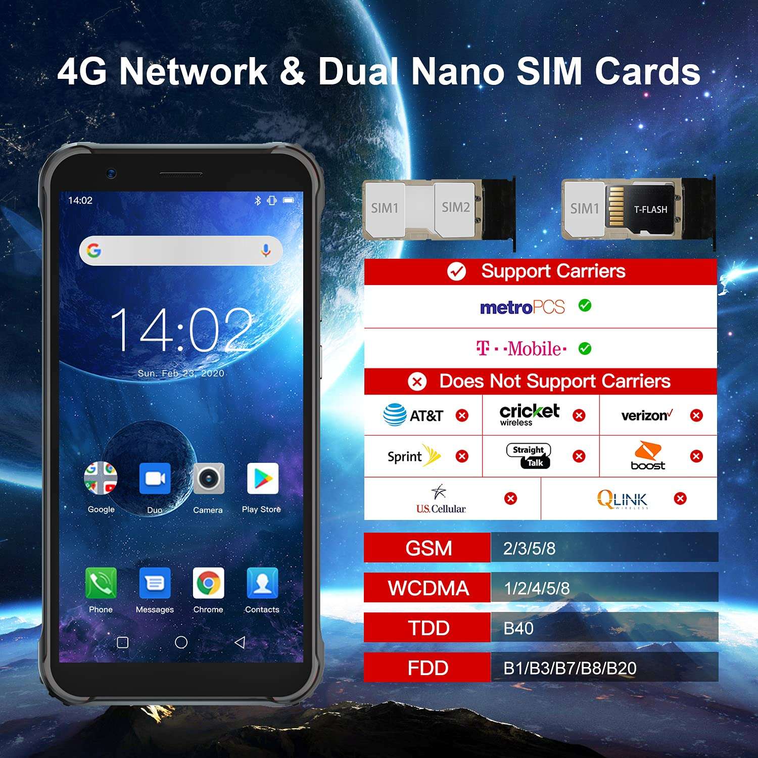 Blackview Rugged Cell Phone Unlocked 4900, 5.7 Inch Screen, 5580mAh Battery, 3GB+32GB (SD 128GB), Android 10 IP68 Waterproof Shockproof Smartphone, 5MP+8MP Waterproof Camera,Dual SIM 4G,OTG,NFC,GPS 2