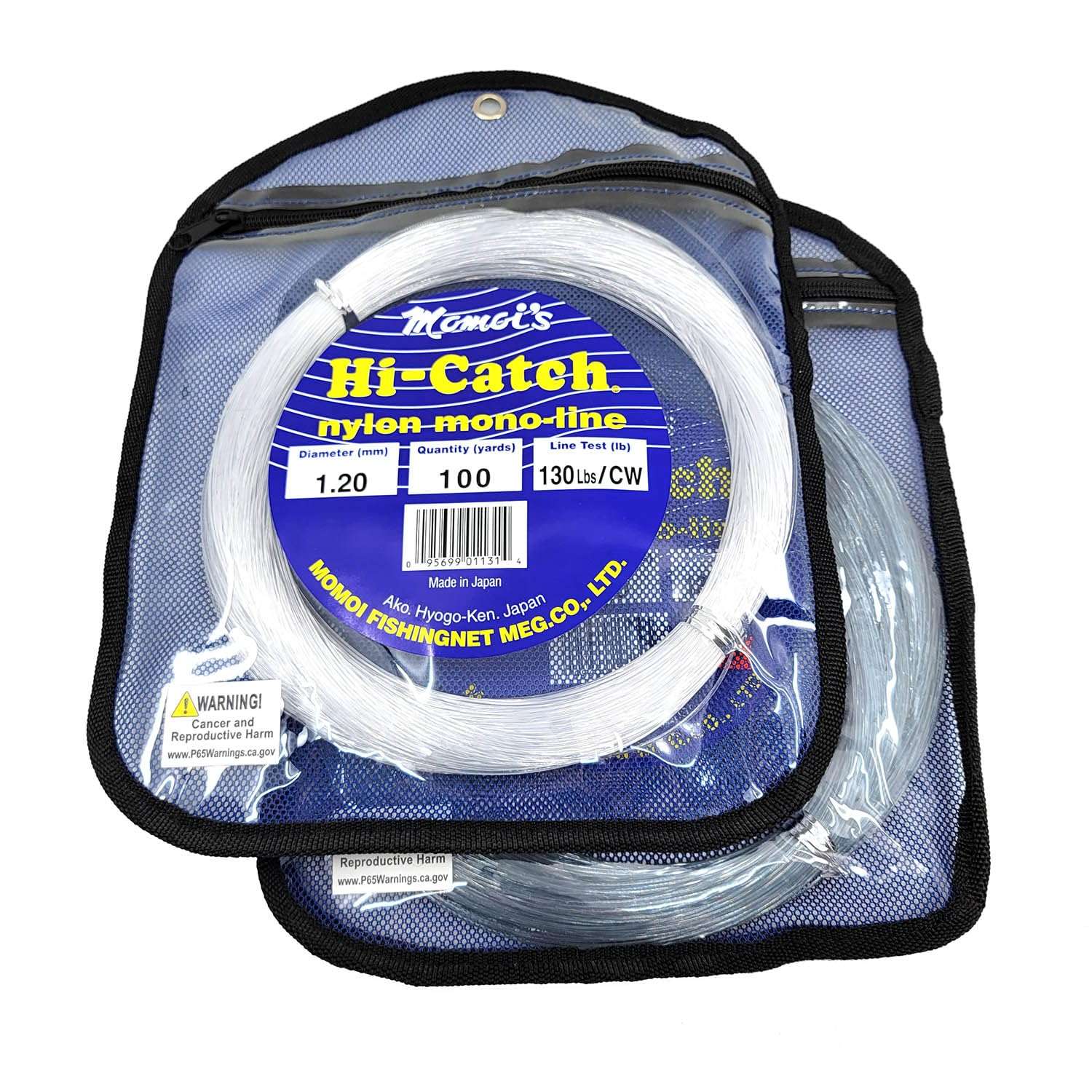 Momoi Hi-Catch Leader Coil 100yds, Smoke Blue 4