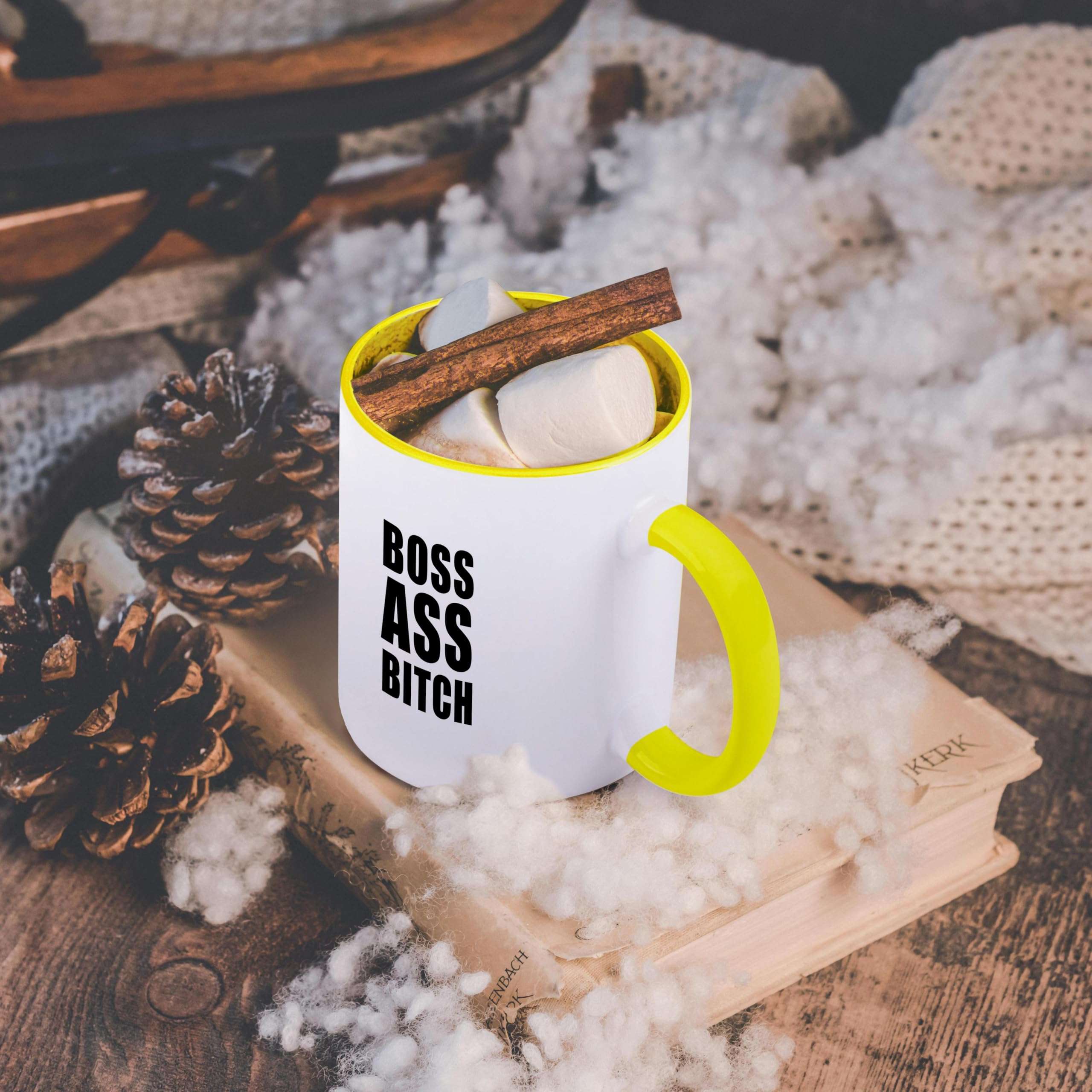 3dRose Coffee Mug, Size - 11oz - BOSS ASS BITCH Anne Collections Quotes - funny coffee cup gift 6