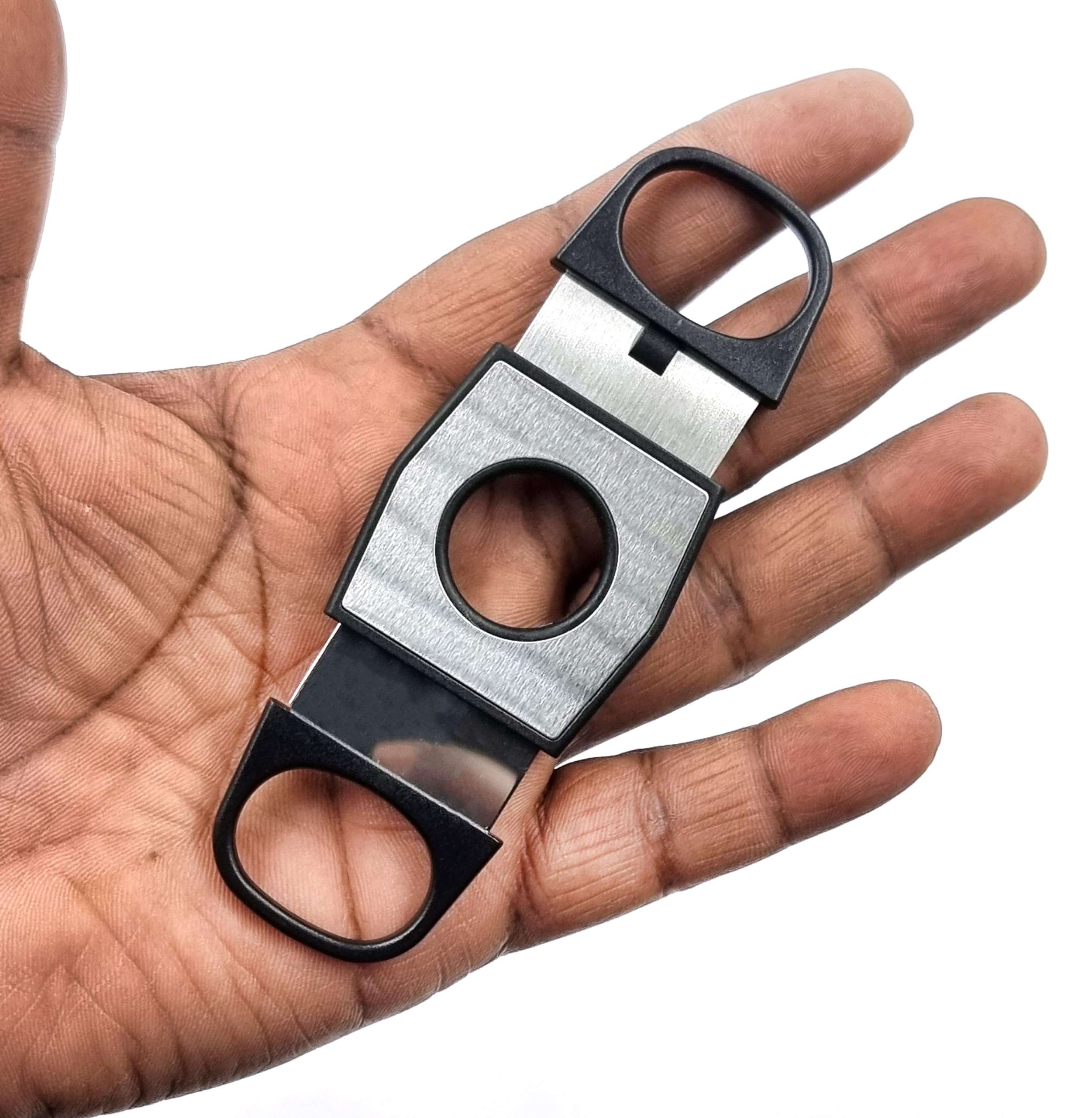 VIOVI Cigar Cutter Stainless Steel Double Blade Guillotine Style for Most Sizes of Cigar (Silver) 5