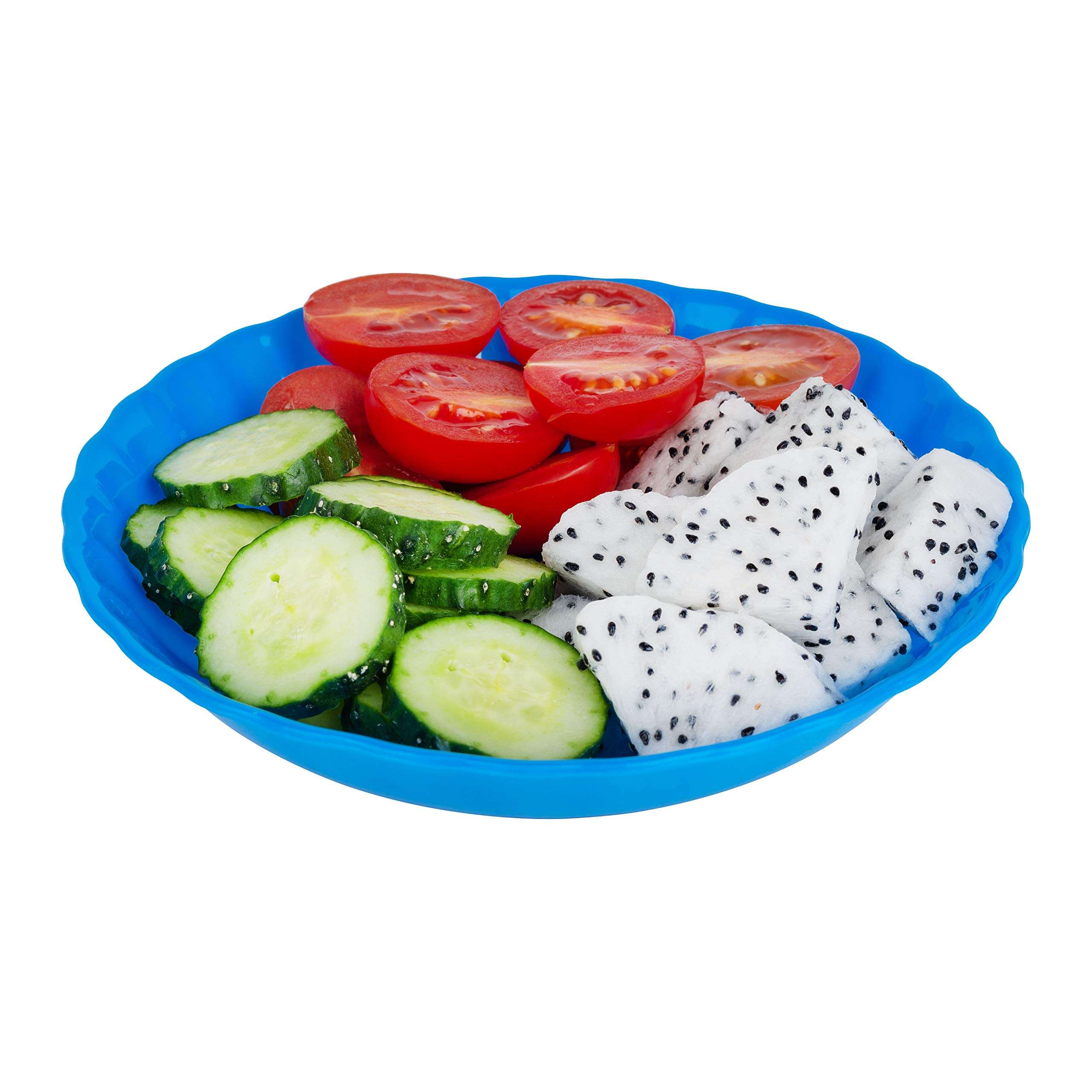 Set of 20 – 6 Inch Kid Plates - Kids Plastic Plates - Reusable Plastic Plates– BPA Free Dinner Plastic Plates for Kids - Food Safe Plastic Reusable Plates – Kids Plates Microwave and Dishwasher Safe 5