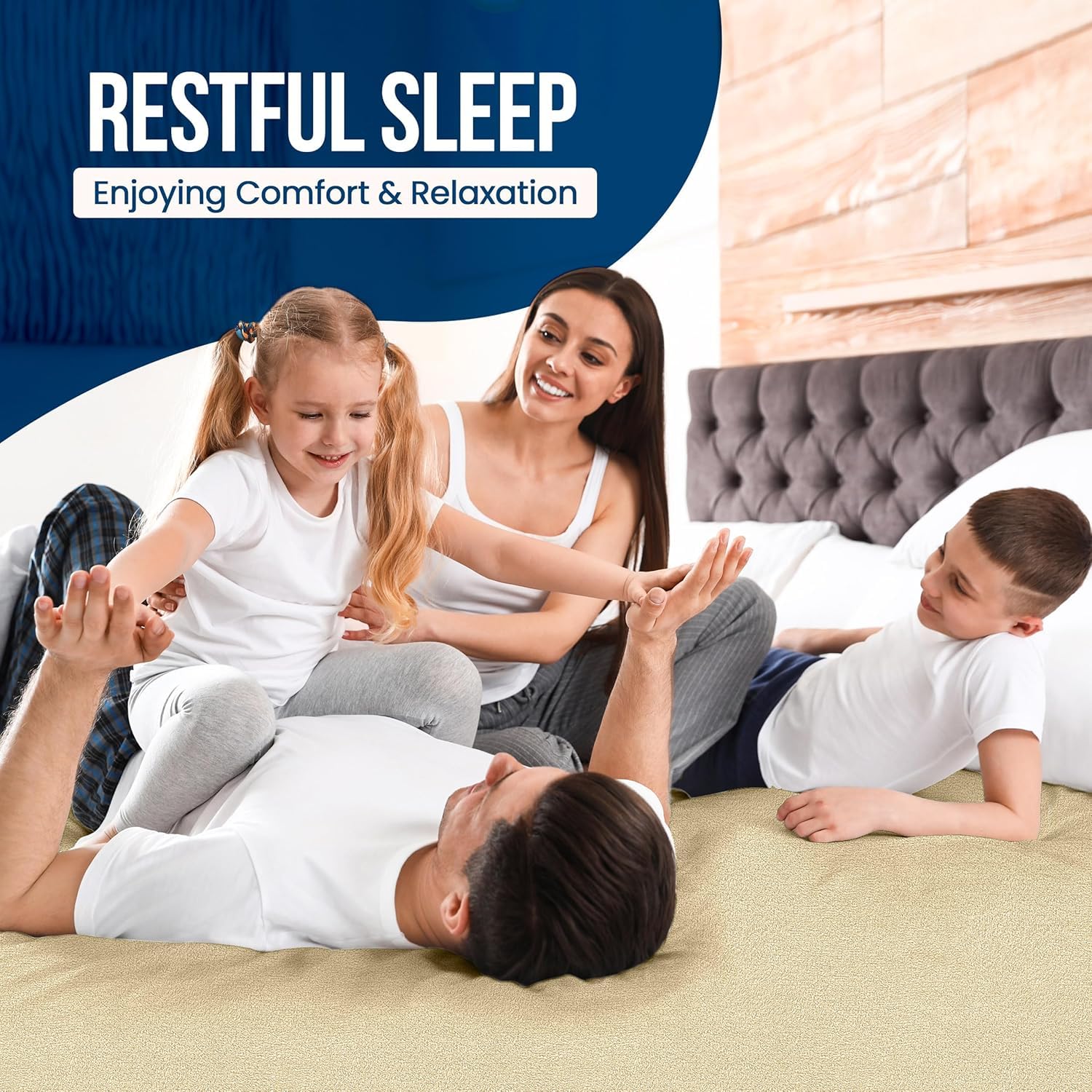 Kitten Bite Cotton Feel Terry 78x72 inch Ultra Soft Waterproof Mattress Protector King Size | Breathable Hypoallergenic Mattresses Cover for King Size Bed (Beige) 5