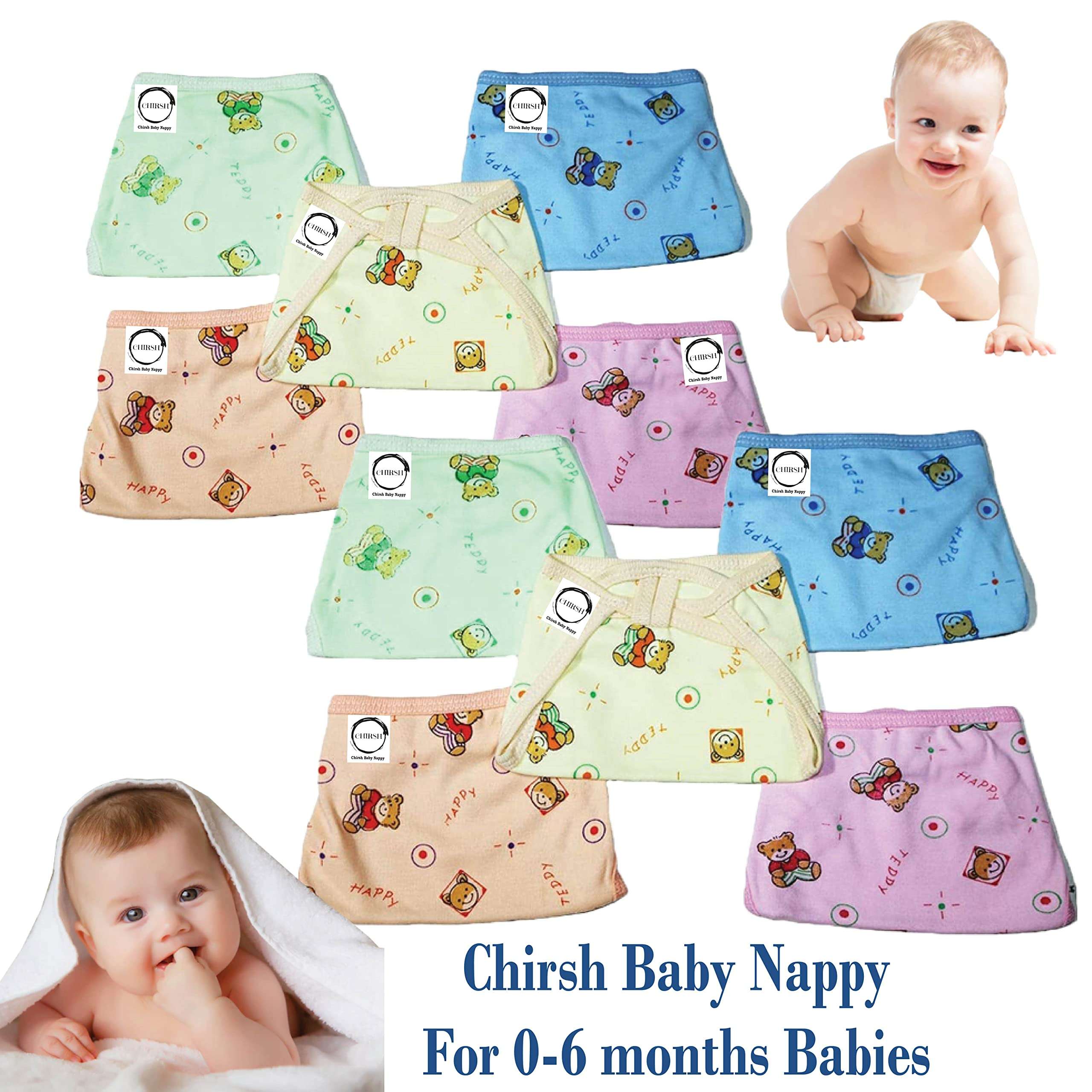 CHIRSH® Baby Nappies Cloth Diaper Langots for New Born 0-6 Months (Pack of 30) 3