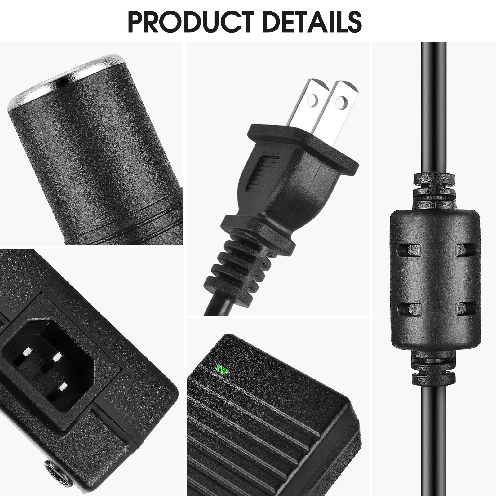Shentian Power Supply Cigarette Lighter Socket AC to DC Adapter 110V-240V to 12V Car Power Charger Converter Black (12V 15A 3pin Power Supply) 2