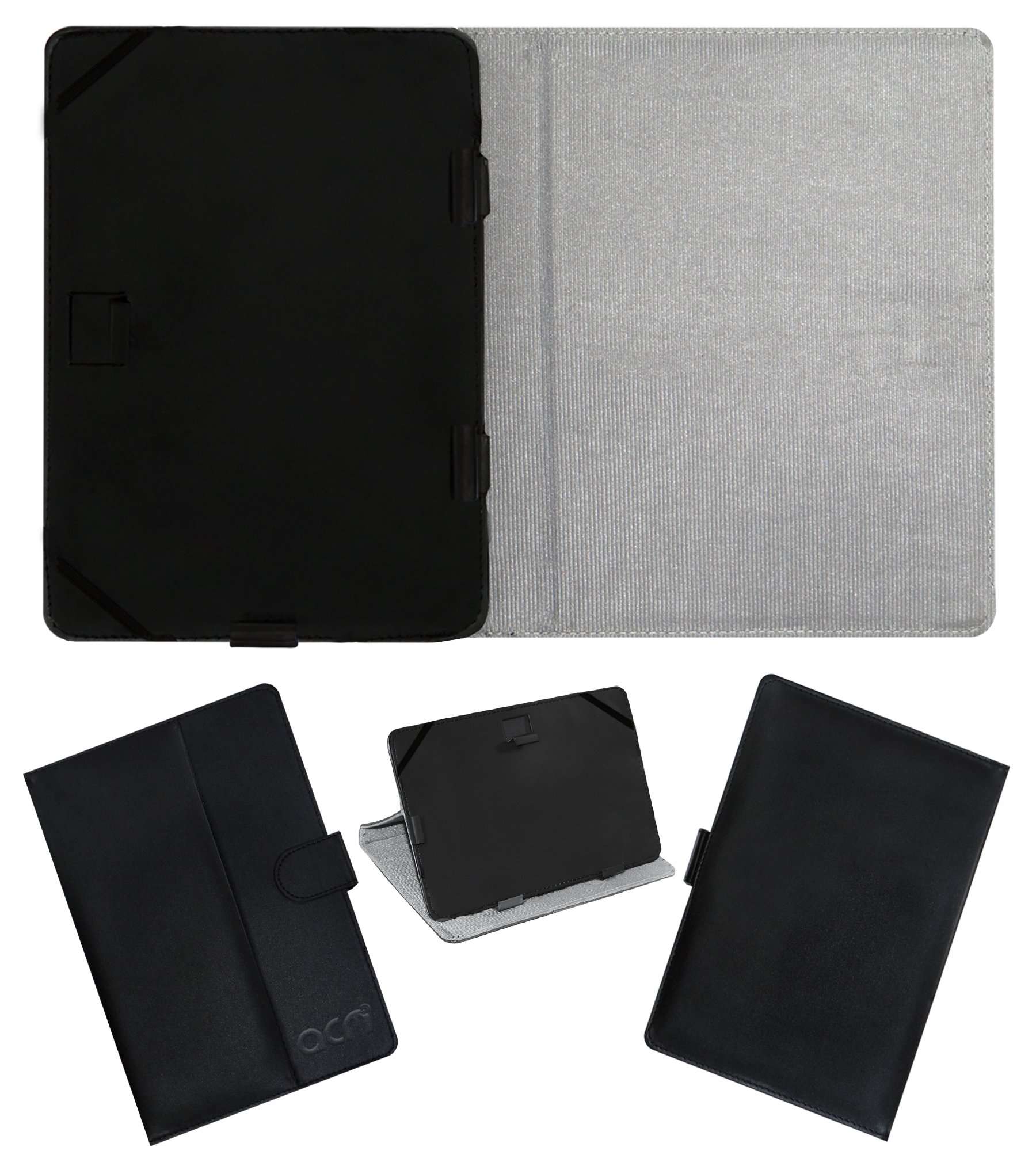 Acm Leather Flip Flap Case Compatible with Lenovo S8-50f Cover Stand Black 2