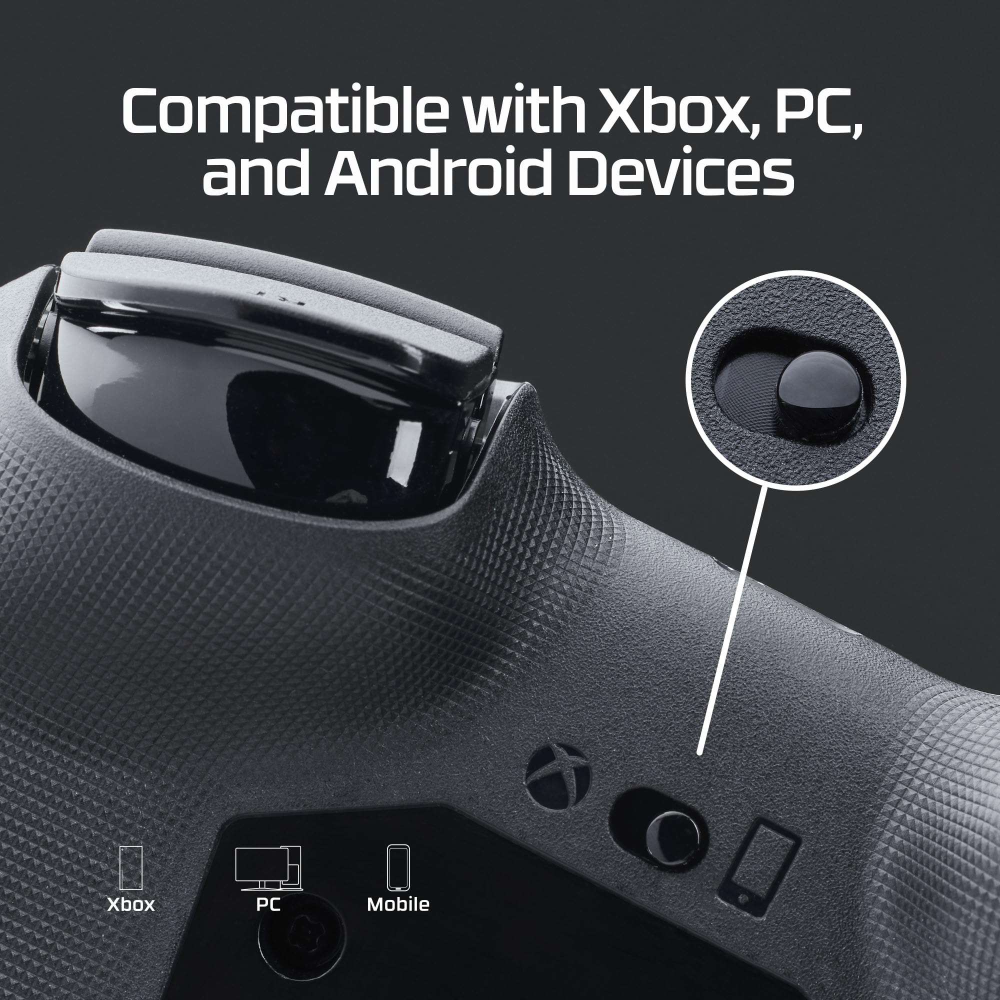 HyperX Clutch Tanto – Mini Wired Gaming Controller for Xbox Series X|S Licensed Compact Full Featured Wired Black 6