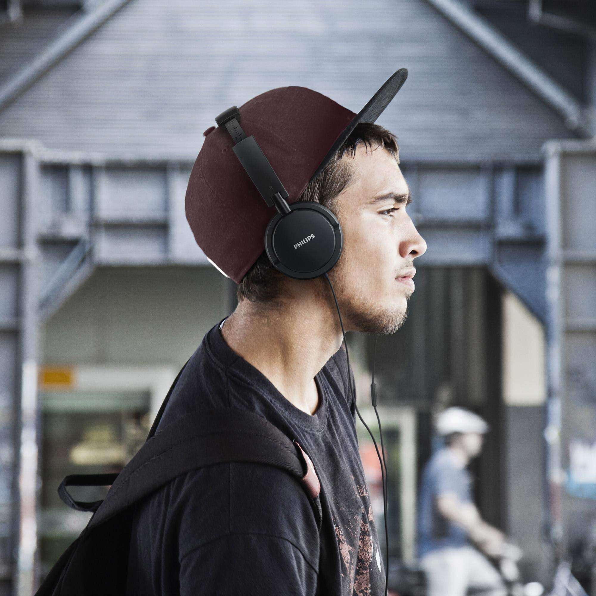 Philips Over-Ear Wired Headphones with Microphone, Stereo Sound, Corded with 3.5mm Jack, Plug-in for Phones, Computers, Laptops 4