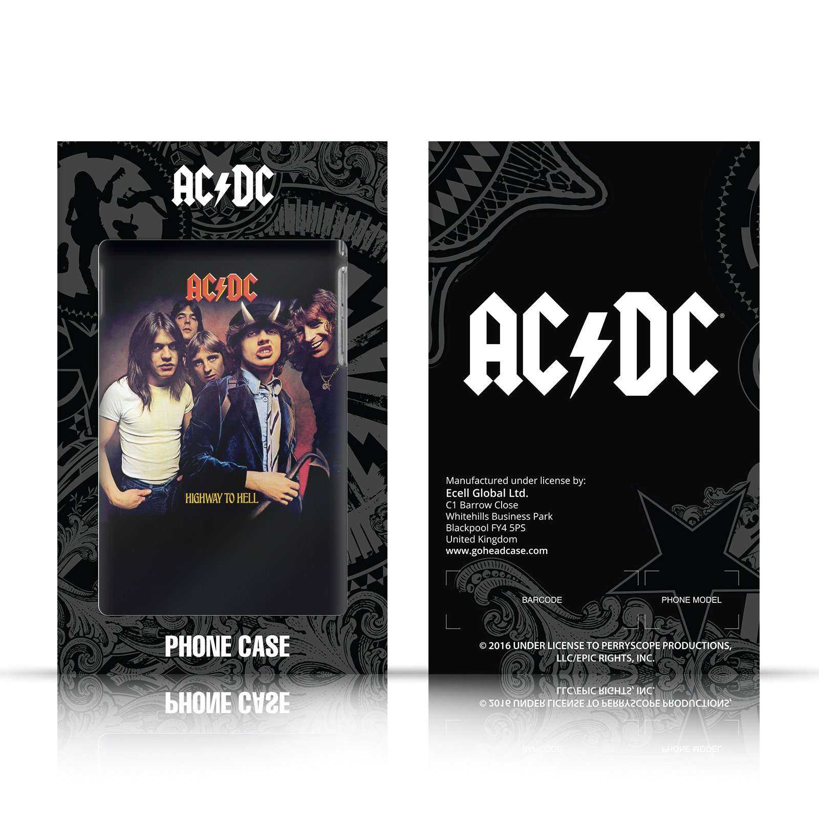 Head Case Designs Officially Licensed AC/DC ACDC Pwr Up Power Up Leather Book Wallet Case Cover Compatible with Apple iPhone 7 Plus/iPhone 8 Plus 6