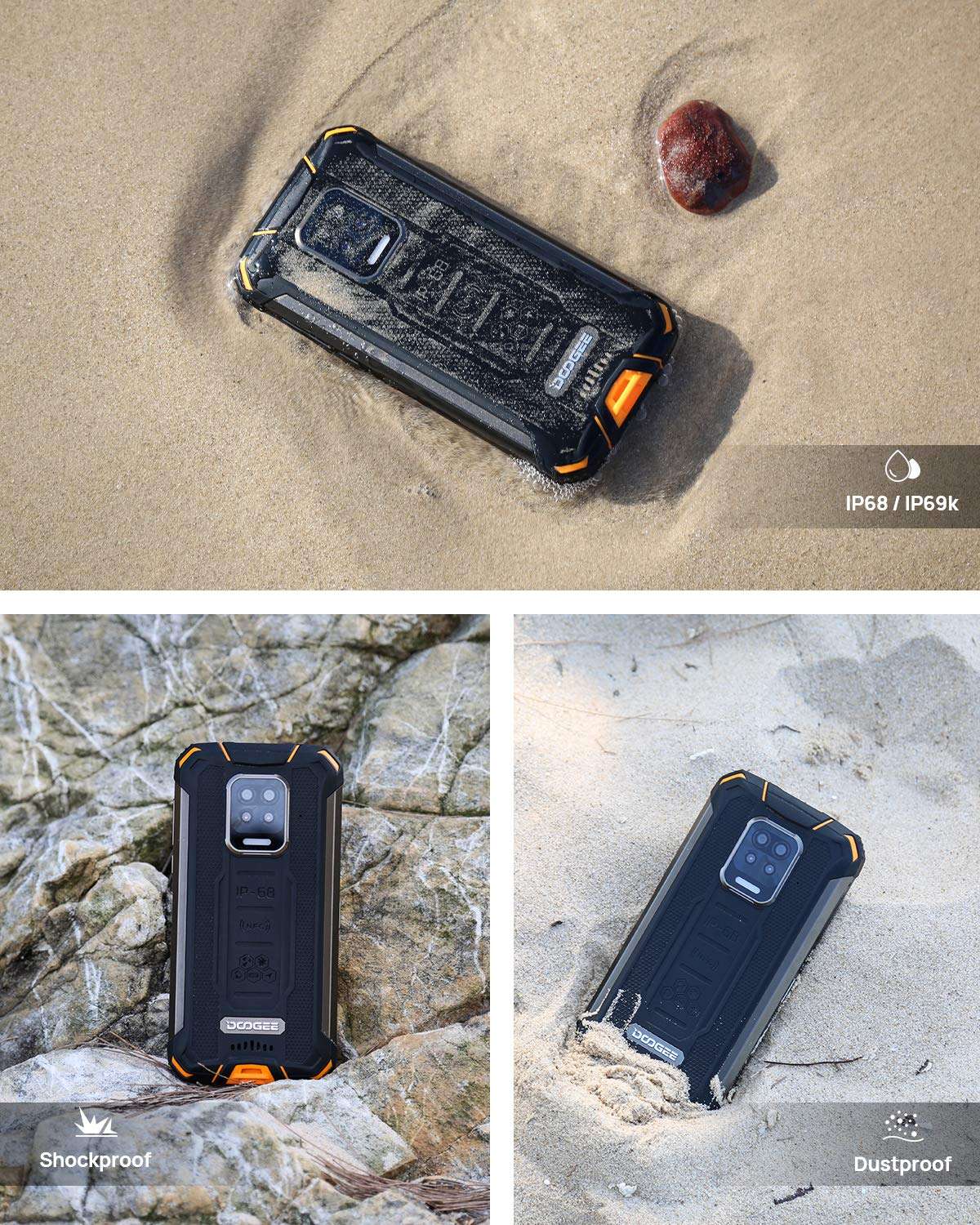 DOOGEE S59 Pro Unlocked Rugged Smartphone 10050mAh battery 4GB + 128GB Unlocked Cell Phones 2W loud Speaker 16MP Camera Android 10 5.71" Screen Helio P22 Waterproof Phone Unlocking （Green） 6