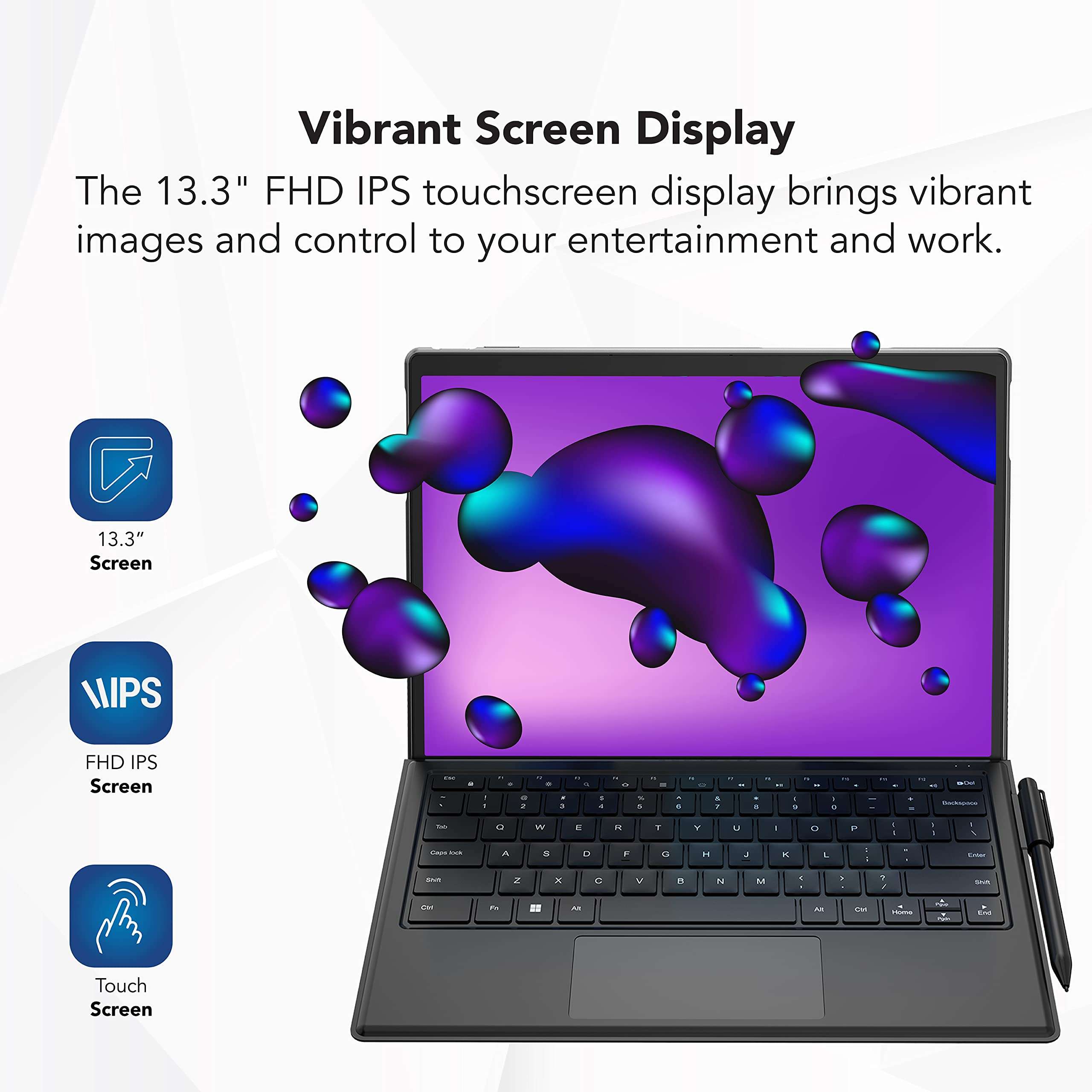 HYbook Pro 2 in 1 Laptop 13.3" FHD IPS, Intel i7 12th Gen, 32GB RAM, 1TB SSD, Windows 10 Pro, English Keyboard and Stylus Pen Included 5