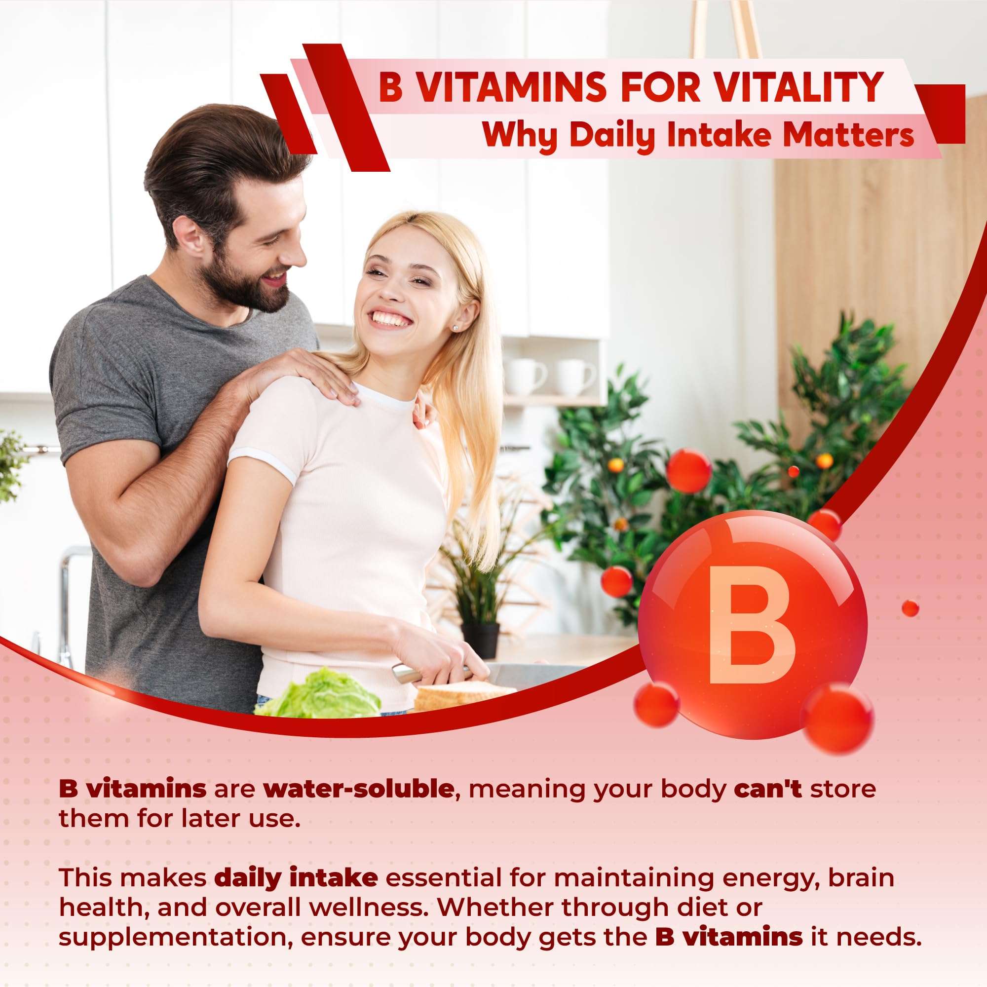 PEAKPURY Ultra Vitamin B Complex with Vitamin C – Supports Brain Health & Promotes Healthy Hair, Skin, and Nails – High Potency B1, B2, B3, Folate, B12, Biotin, B5 & Choline - Made in The USA 3