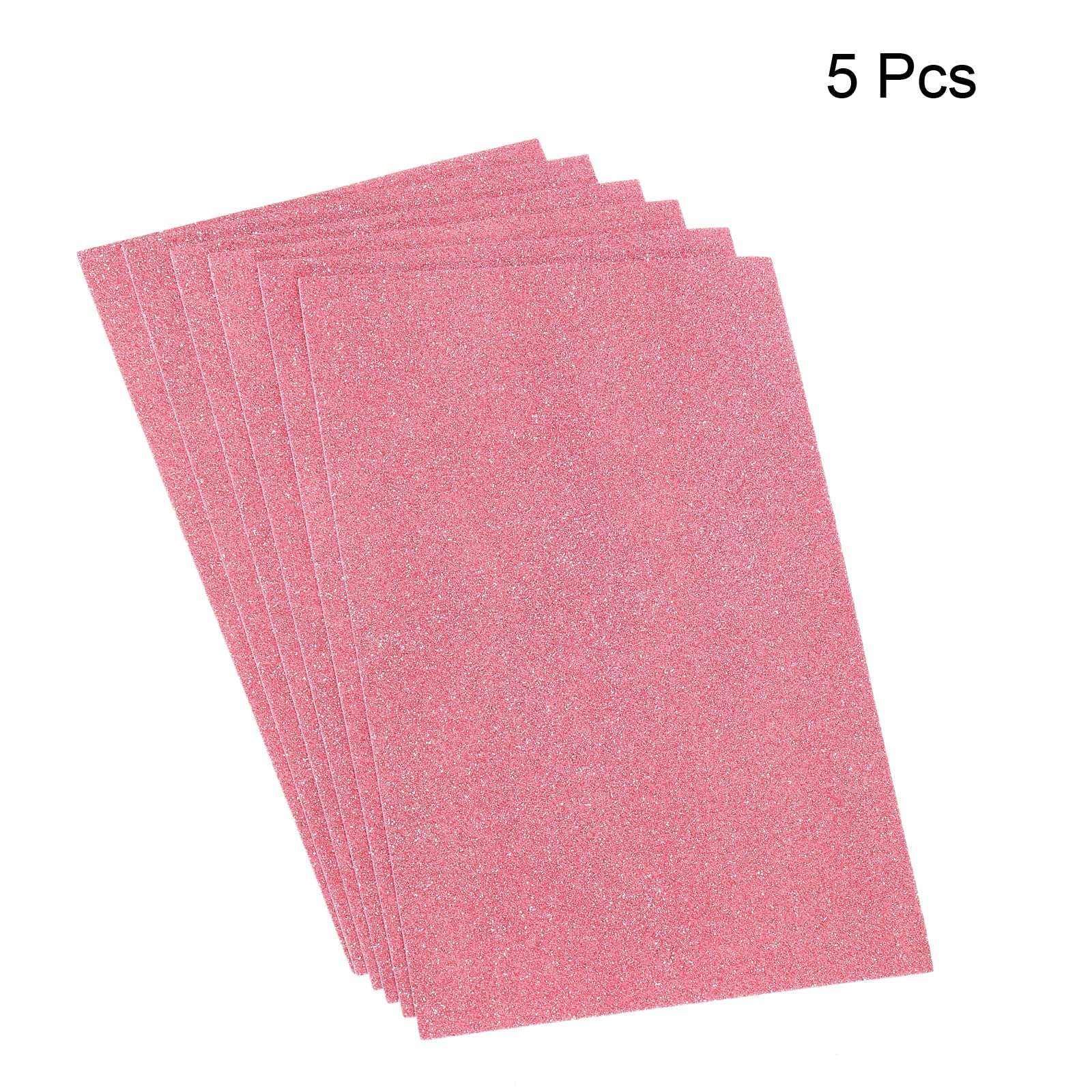 PATIKIL Glitter EVA Foam Sheets Soft Paper Non-Adhesive 11.8 x 7.8 Inch Pink for DIY Projects Pack of 5 4