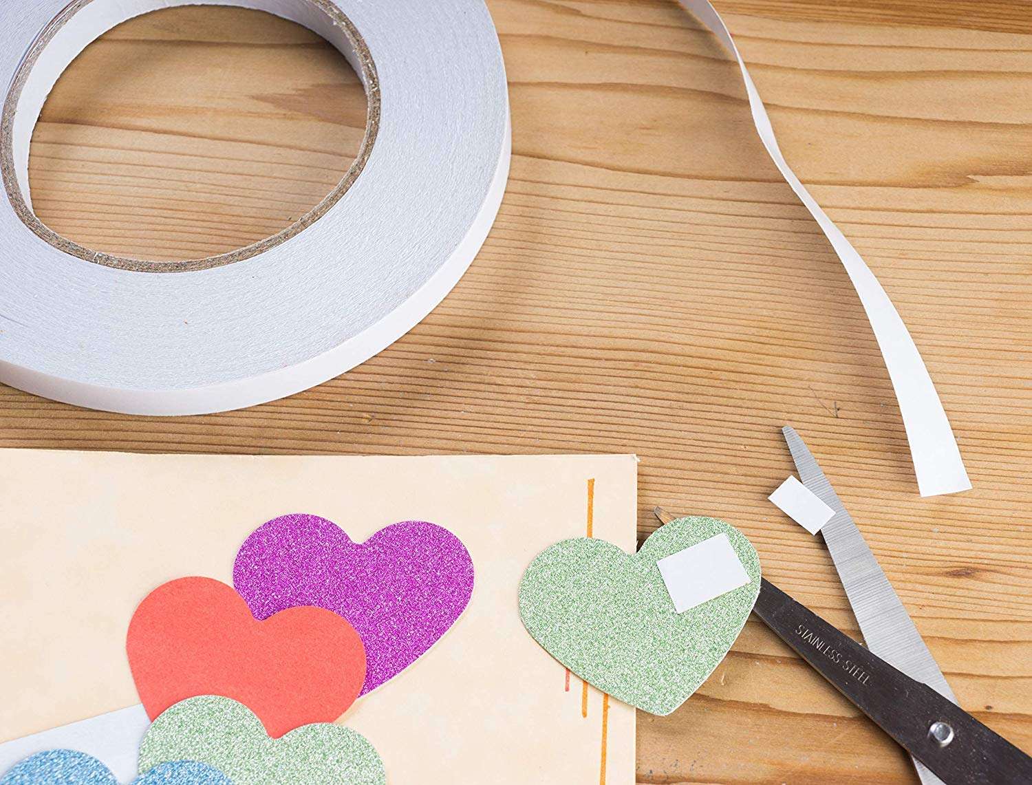 Onwon Ultra Thin Double Sided Adhesive Tape (1/2 Inches 55 Yards) Lasting, Acid Free & Heat Resistant for Gifts, Photos, Scrapbooking, Documents, Wallpaper, Crafts, Card and Boxes 5